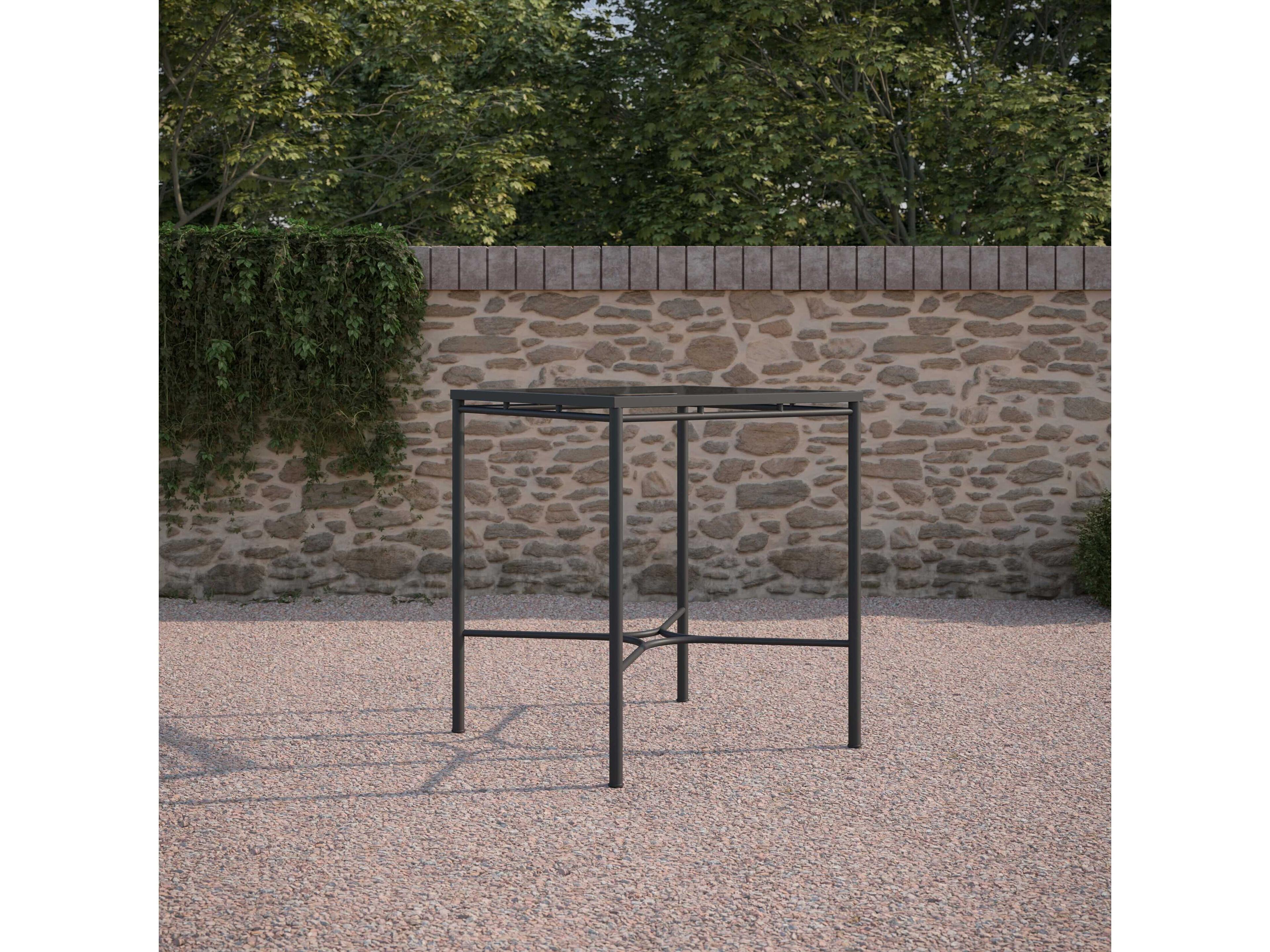 Azzurro Living Athens Noir Wrought Iron Square Bar Table