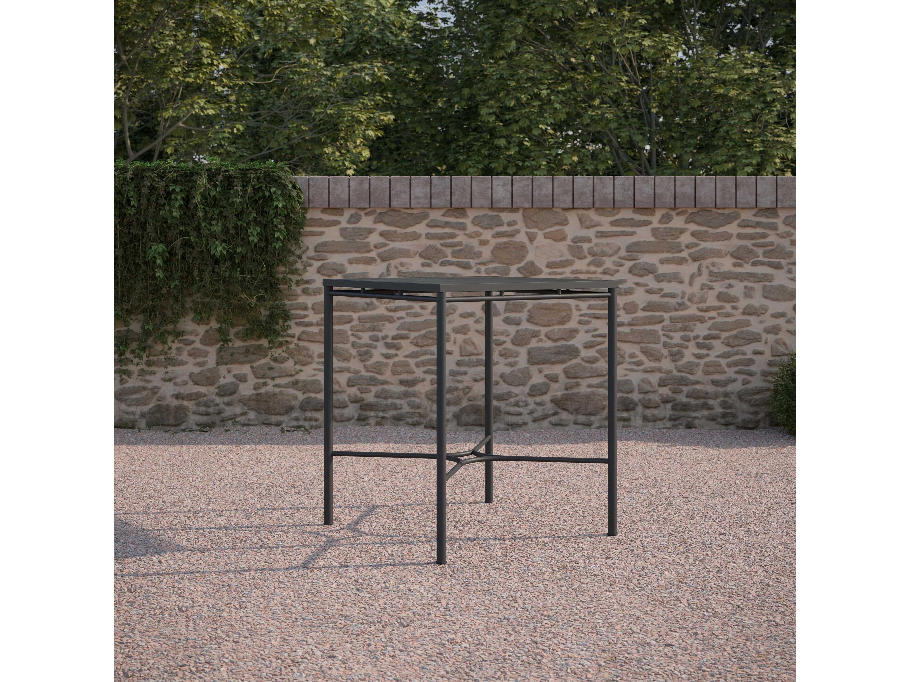 Azzurro Living Athens Noir Wrought Iron Square Bar Table