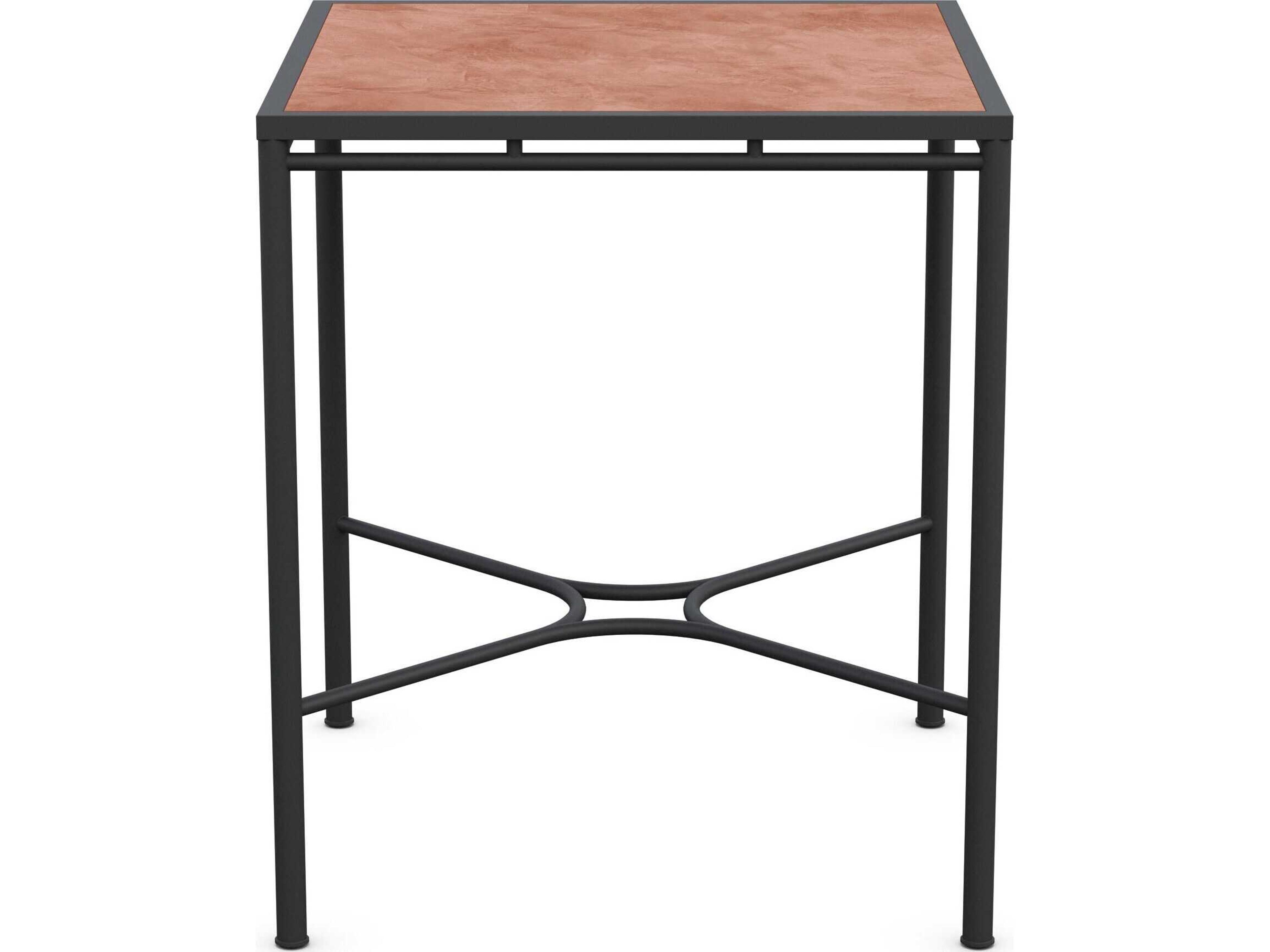 Azzurro Living Athens Noir Wrought Iron Square Bar Table