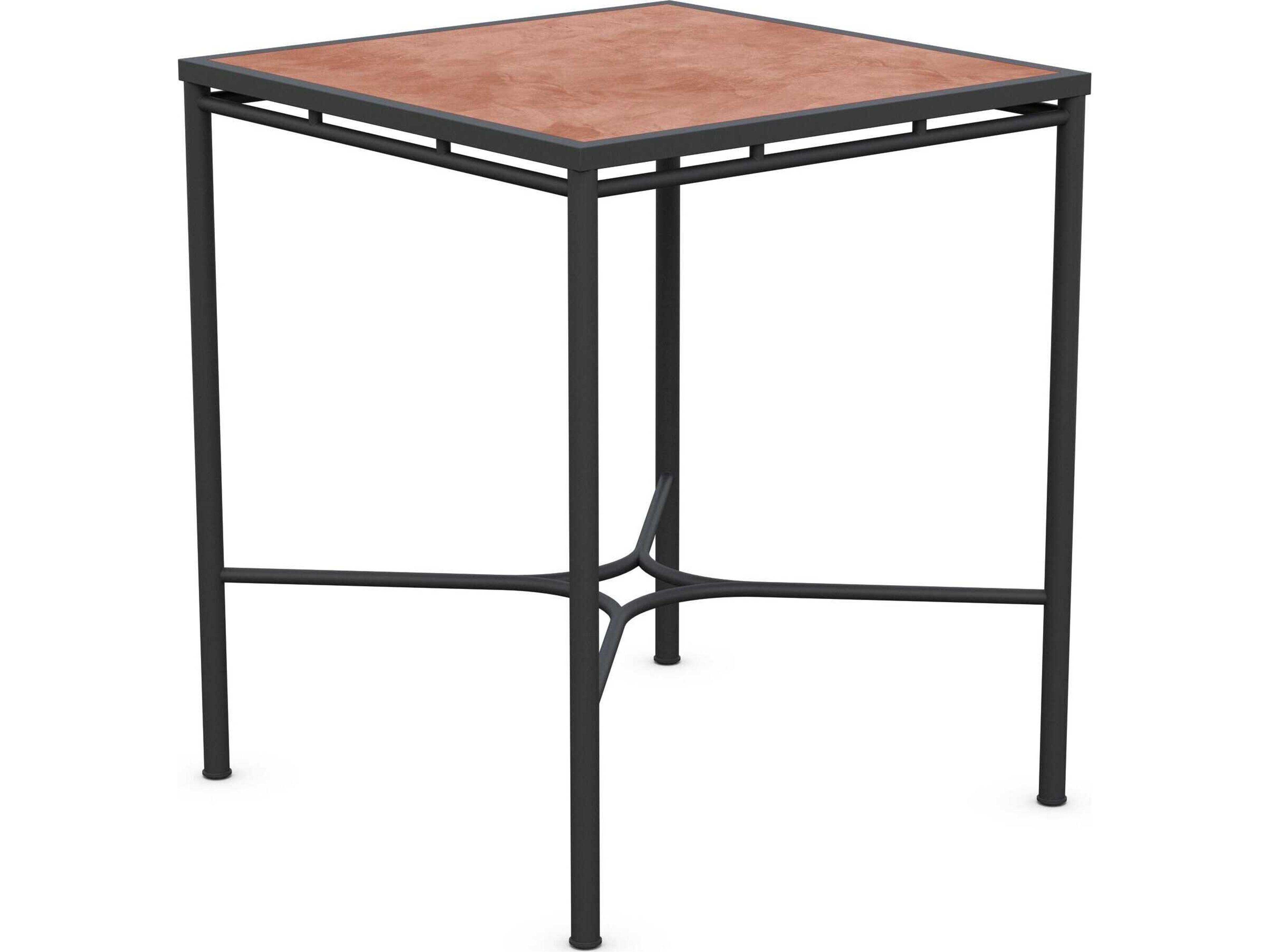 Azzurro Living Athens Noir Wrought Iron Square Bar Table
