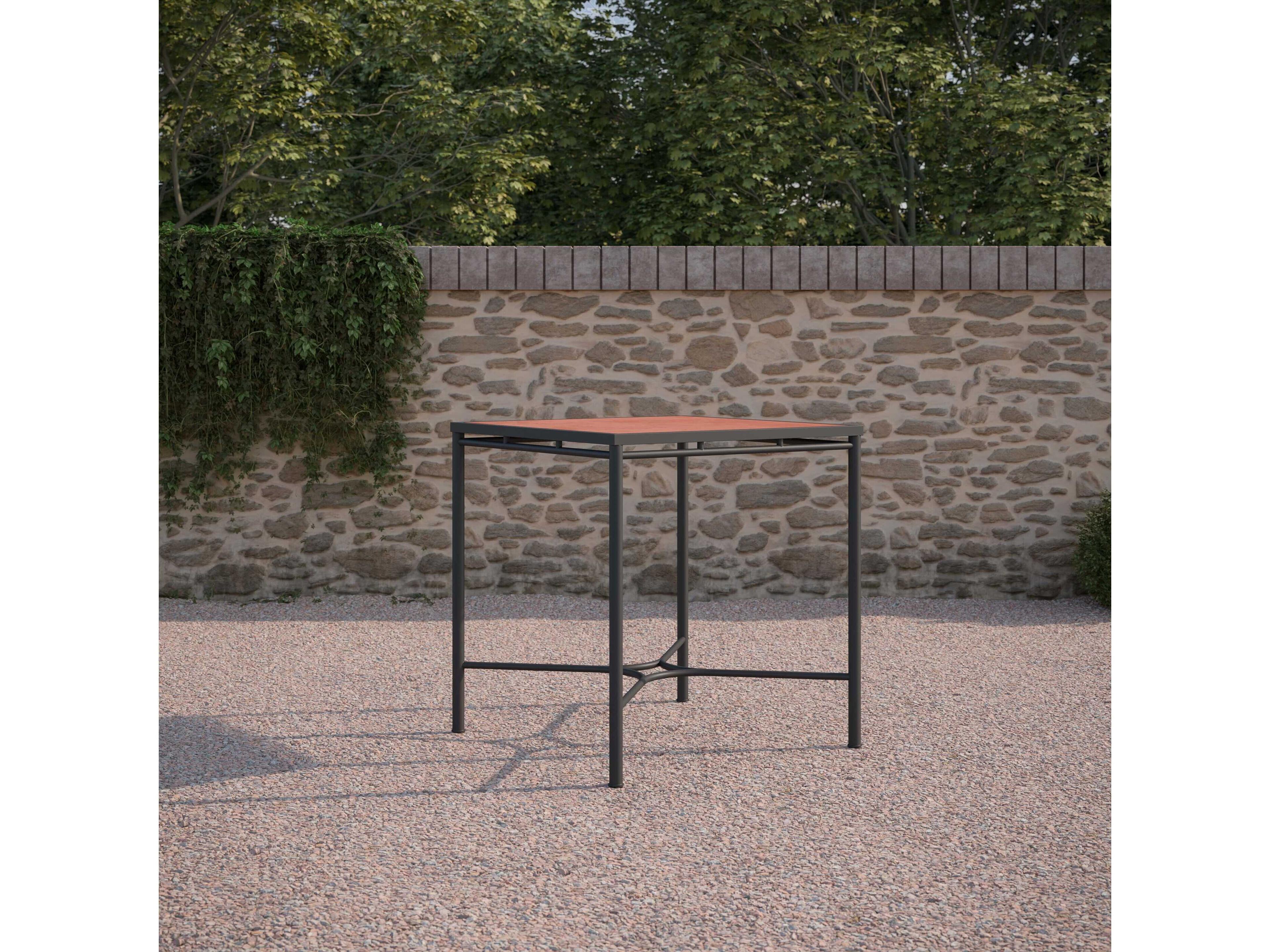 Azzurro Living Athens Noir Wrought Iron Square Counter Table