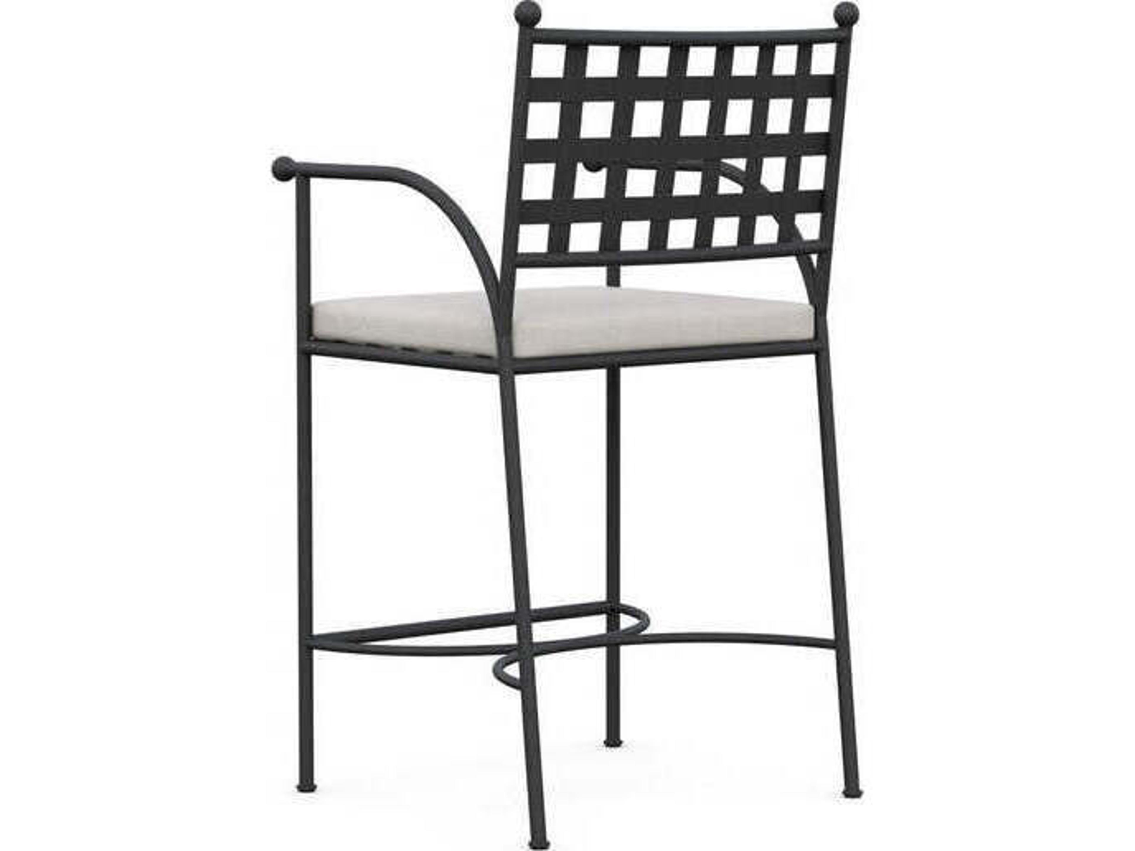 Azzurro Living Athens Wrought Iron Metal Counter Stool