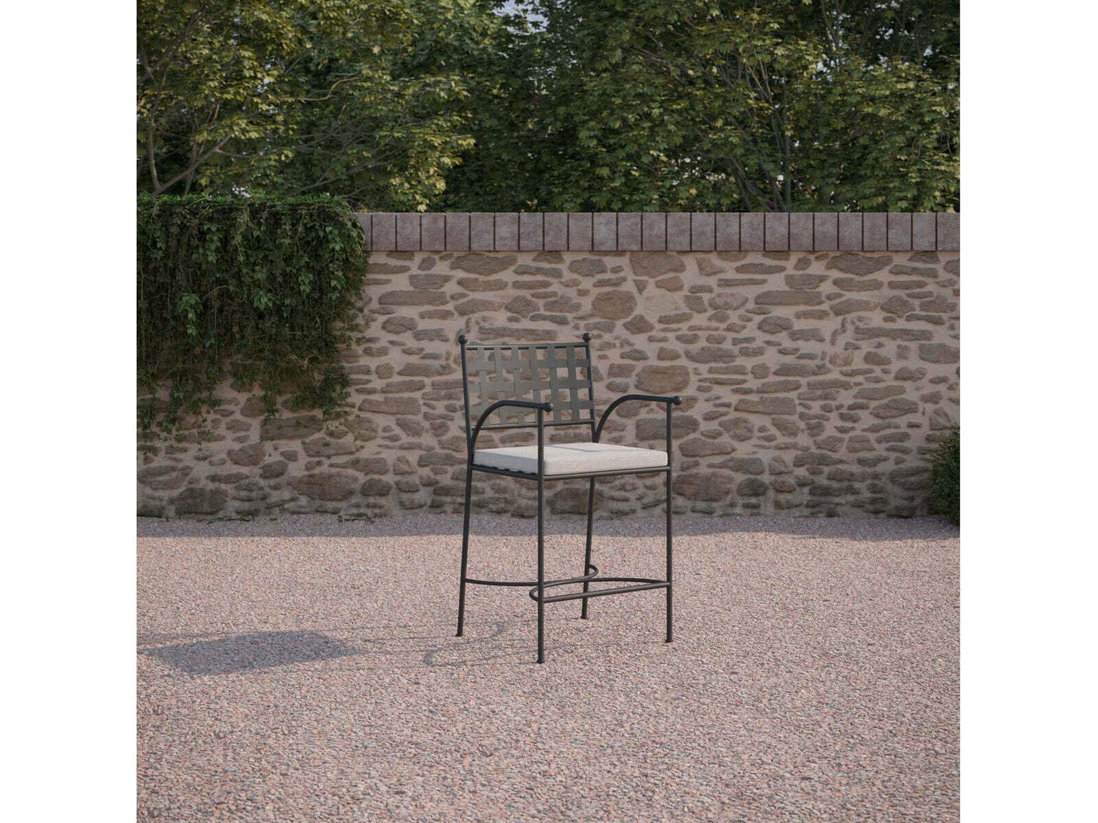 Azzurro Living Athens Wrought Iron Metal Counter Stool