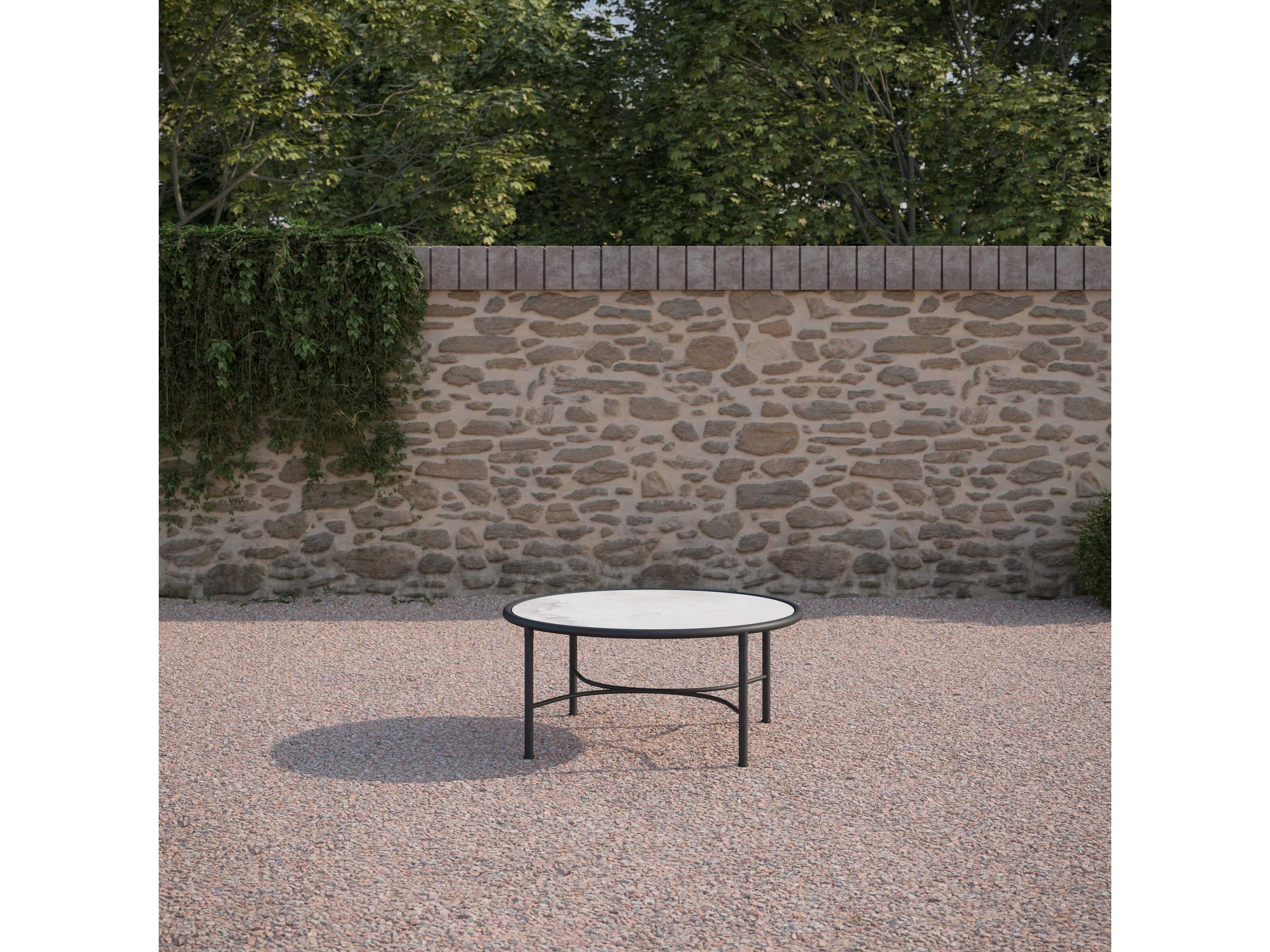 Azzurro Living Athens Noir Wrought Iron Round Coffee Table