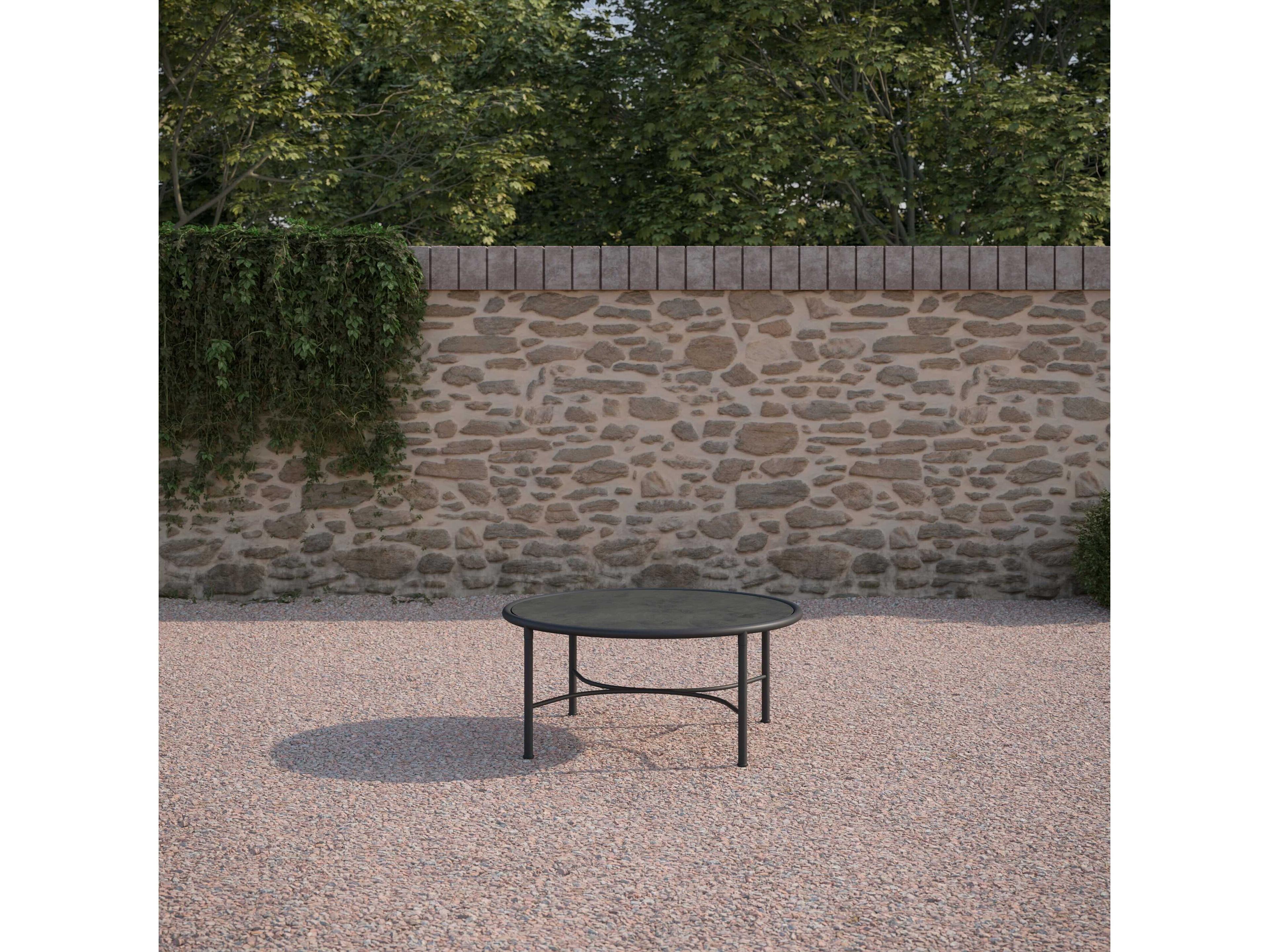 Azzurro Living Athens Noir Wrought Iron Round Coffee Table