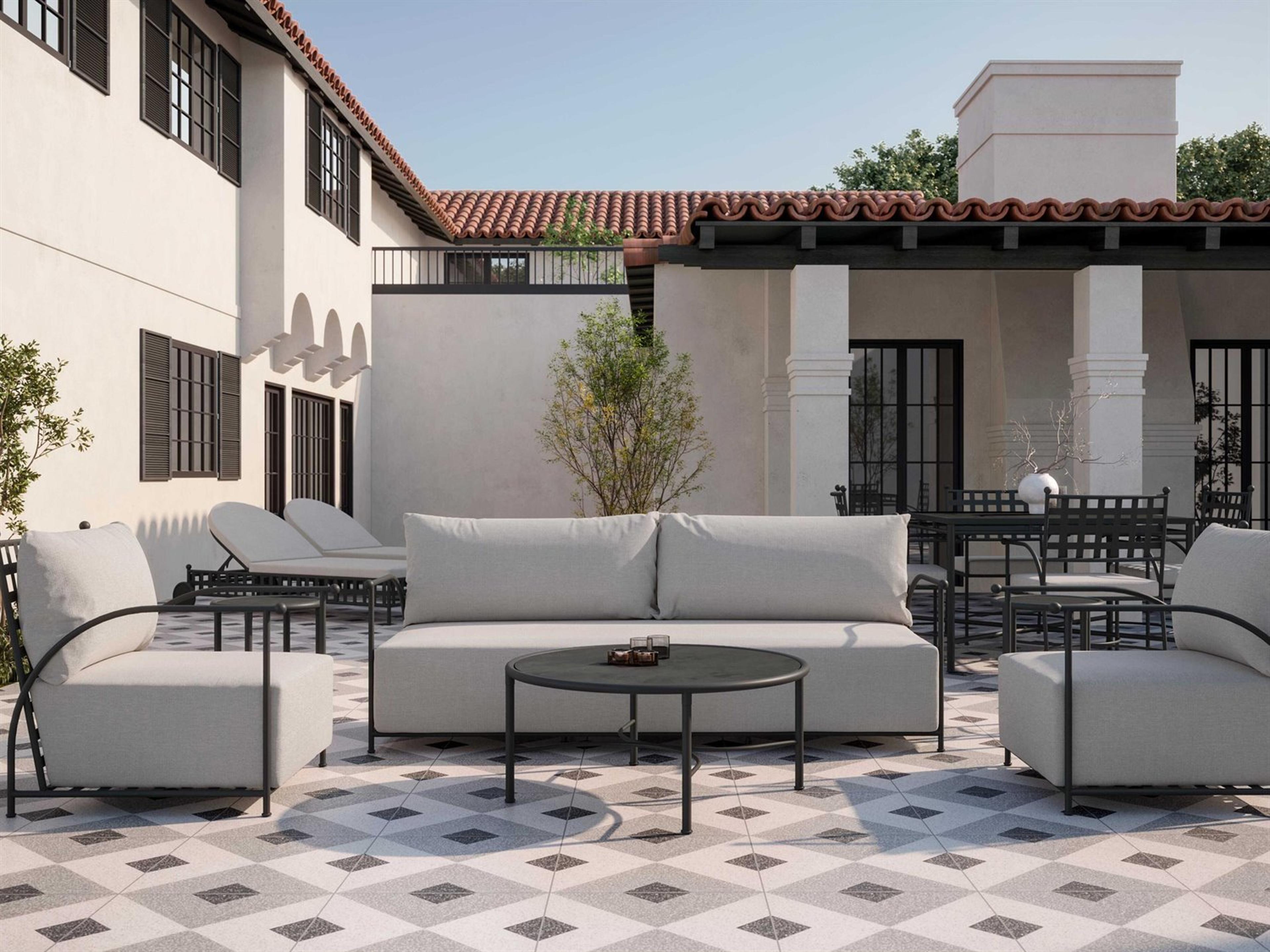 Azzurro Living Athens Noir Wrought Iron Round Coffee Table