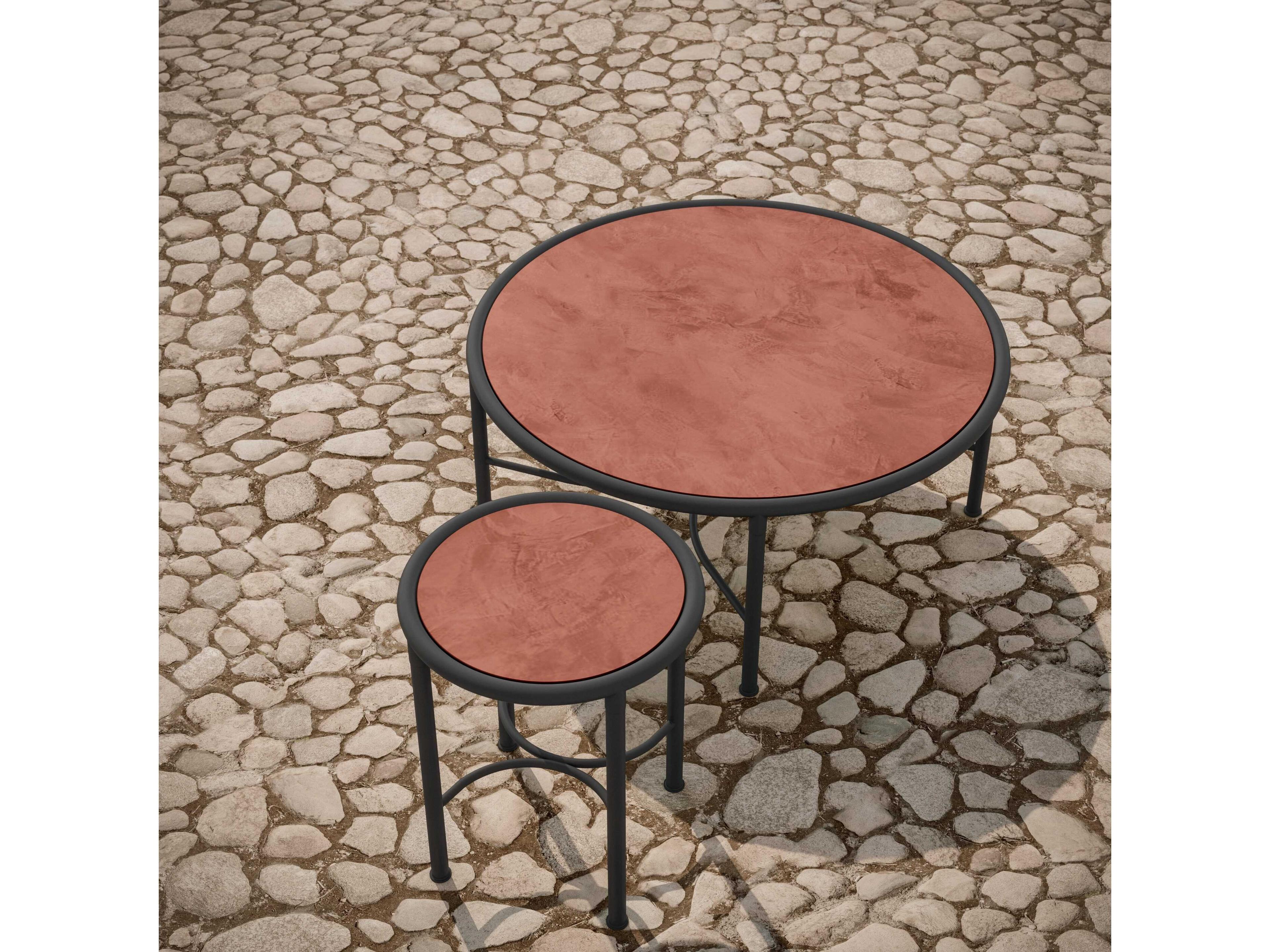 Azzurro Living Athens Noir Wrought Iron Round Coffee Table