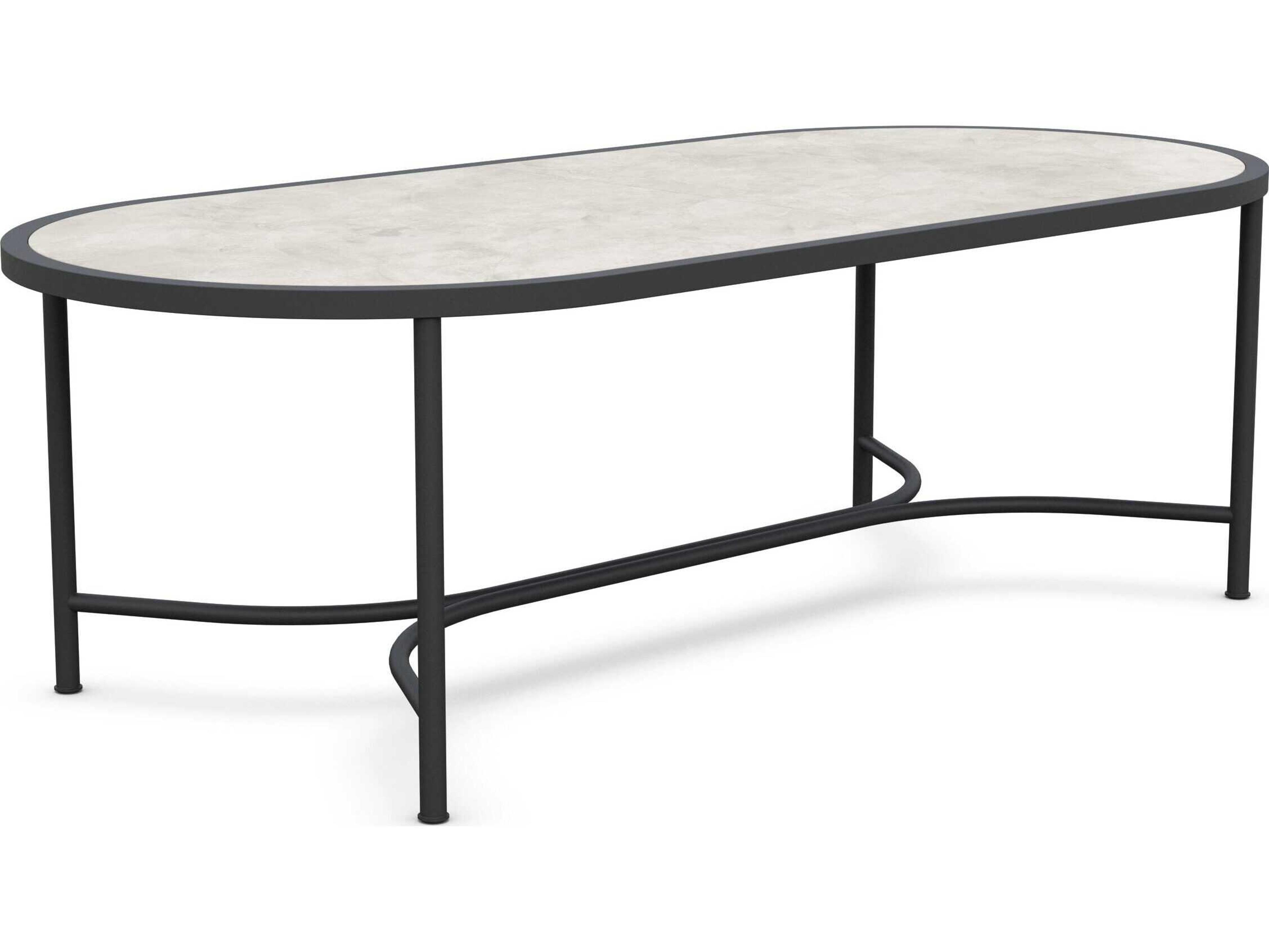 Athens Oval Dining Table 96-Inch with Dekton Top