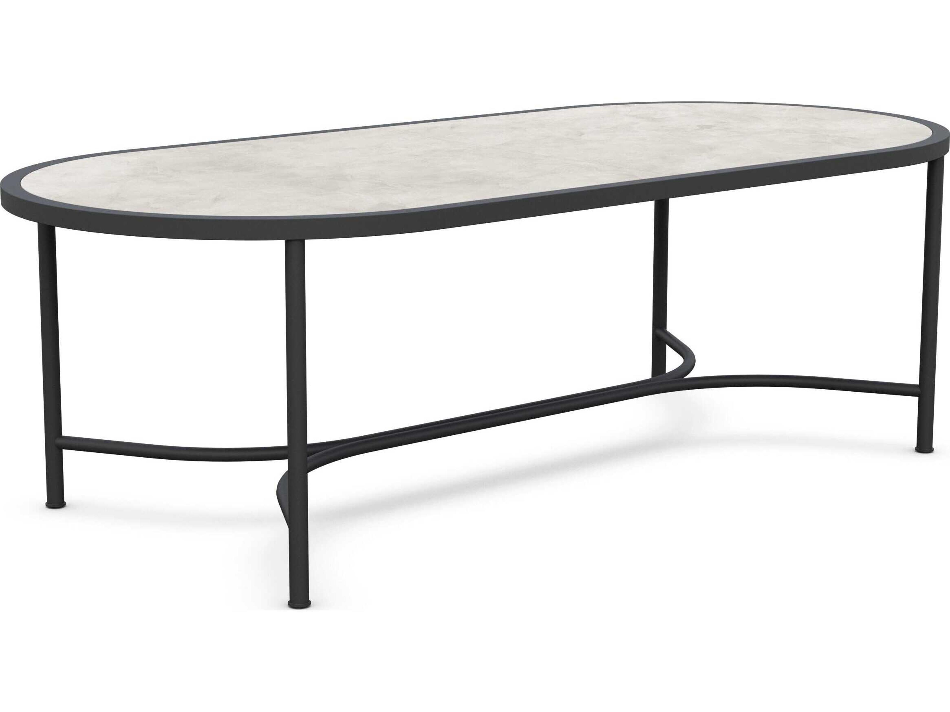 Azzurro Living Athens Noir Wrought Iron Oval Dining Table