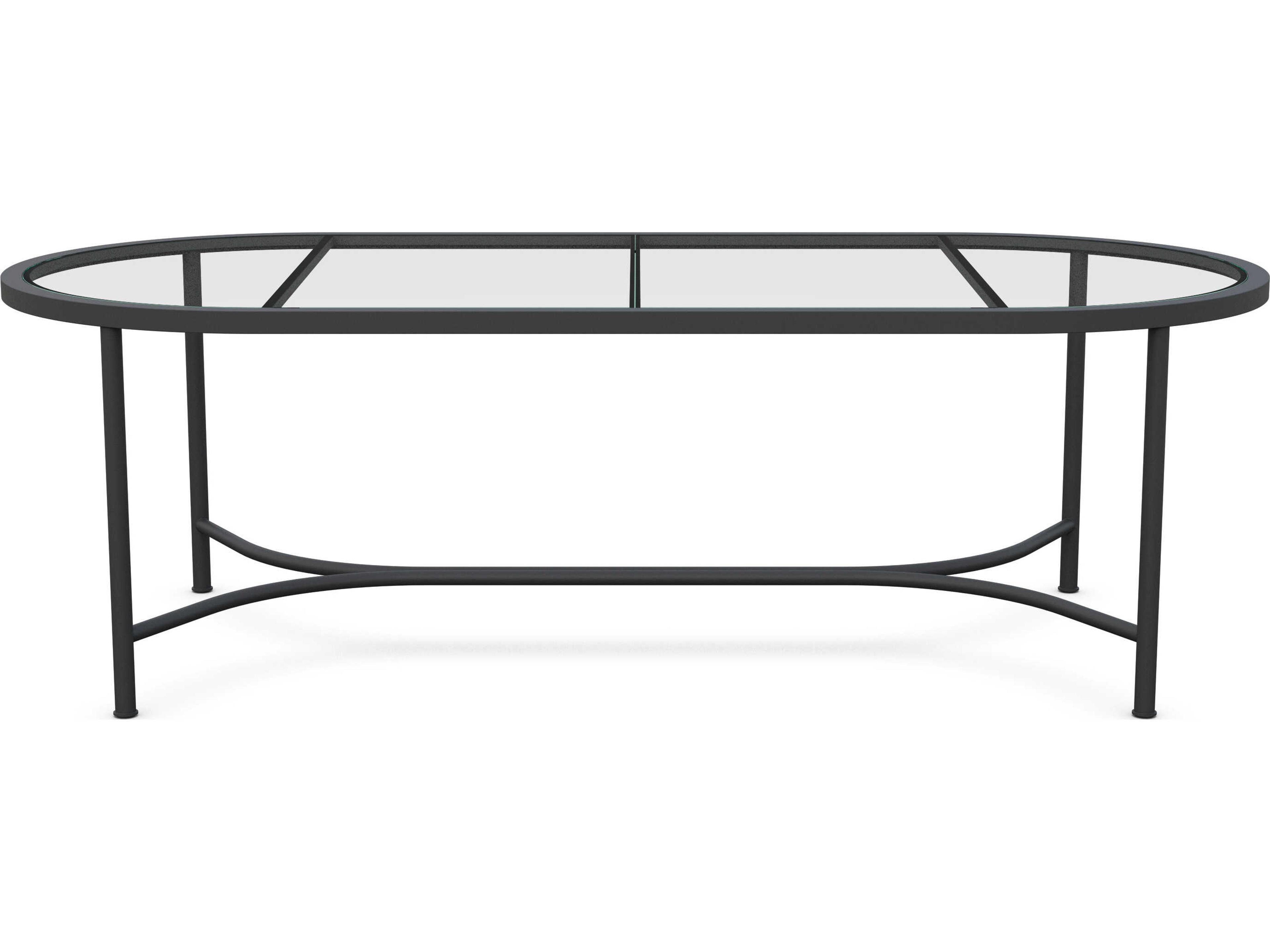 Azzurro Living Athens Noir Wrought Iron Oval Dining Table