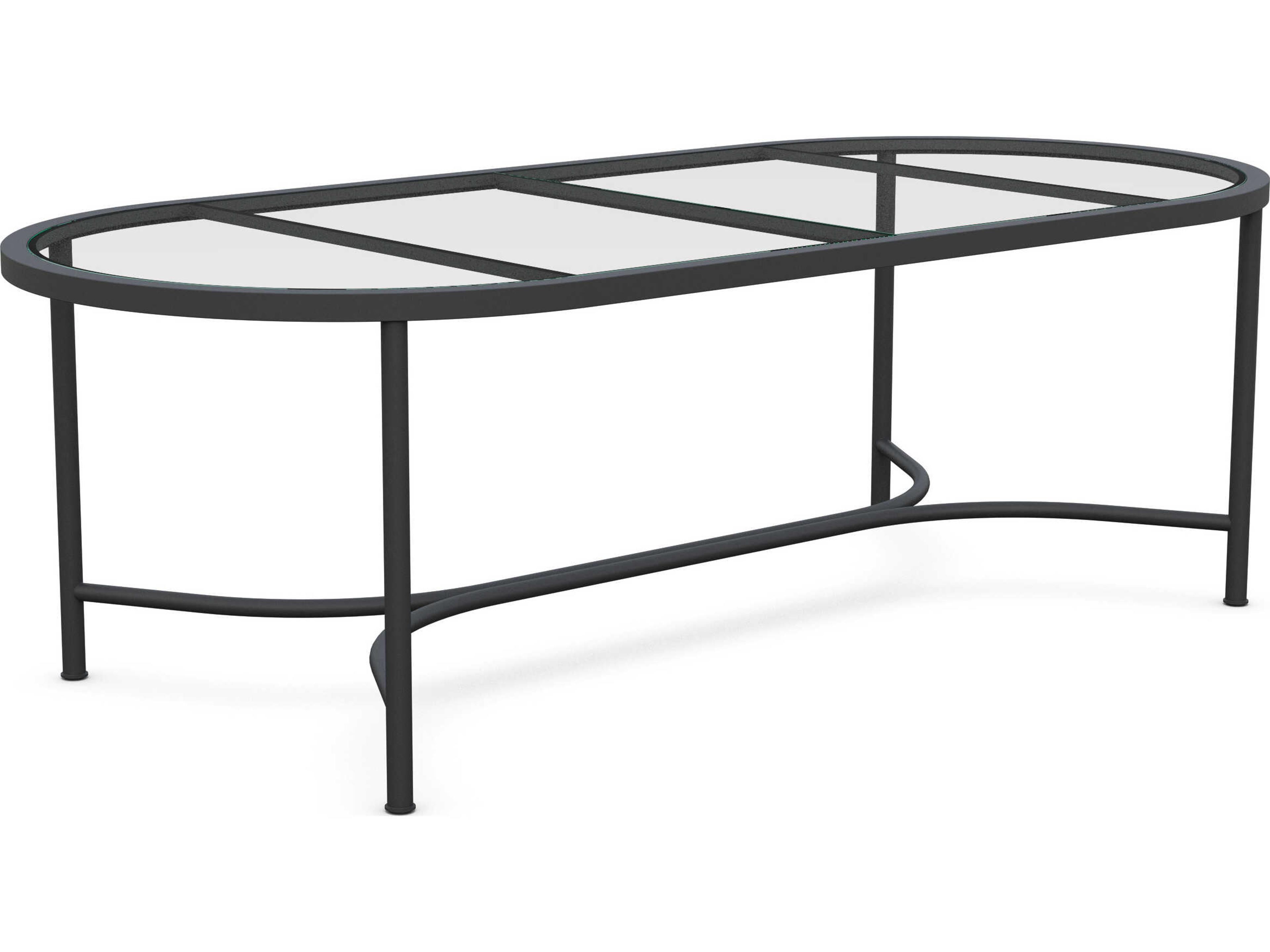 Azzurro Living Athens Noir Wrought Iron Oval Dining Table