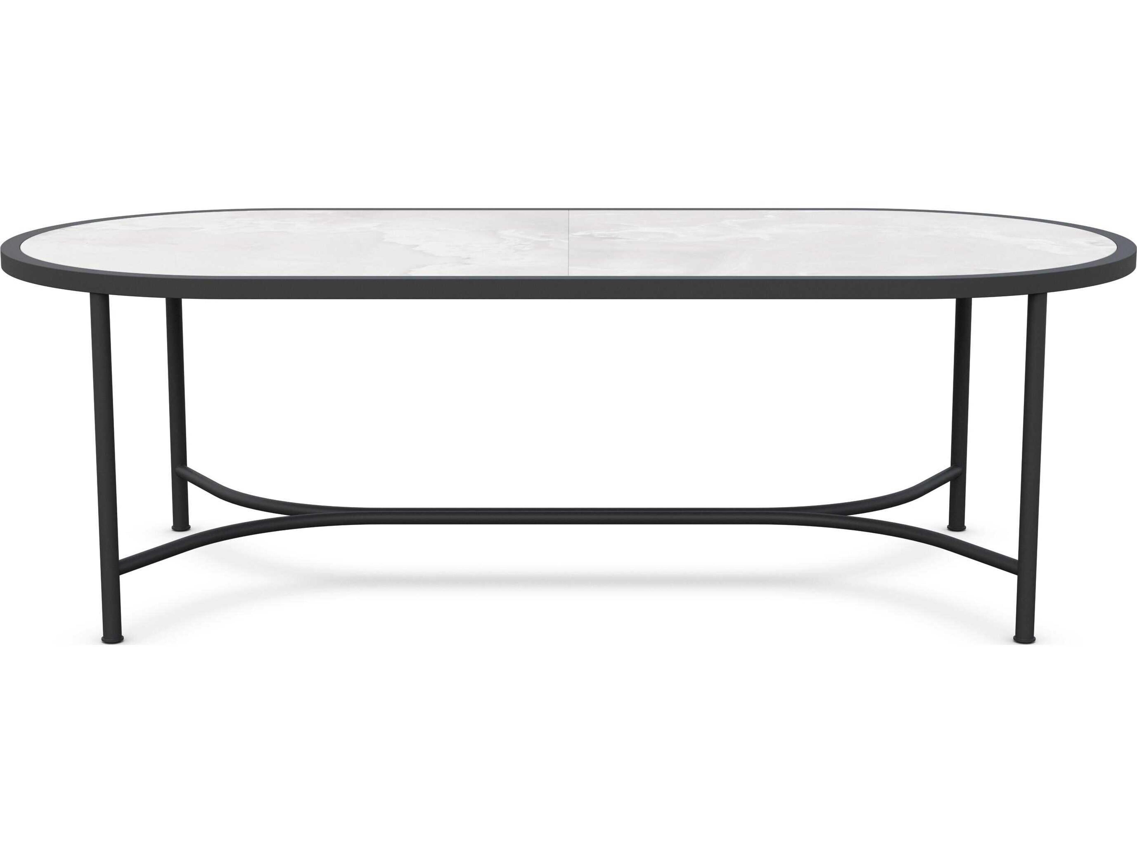 Azzurro Living Athens Noir Wrought Iron Oval Dining Table