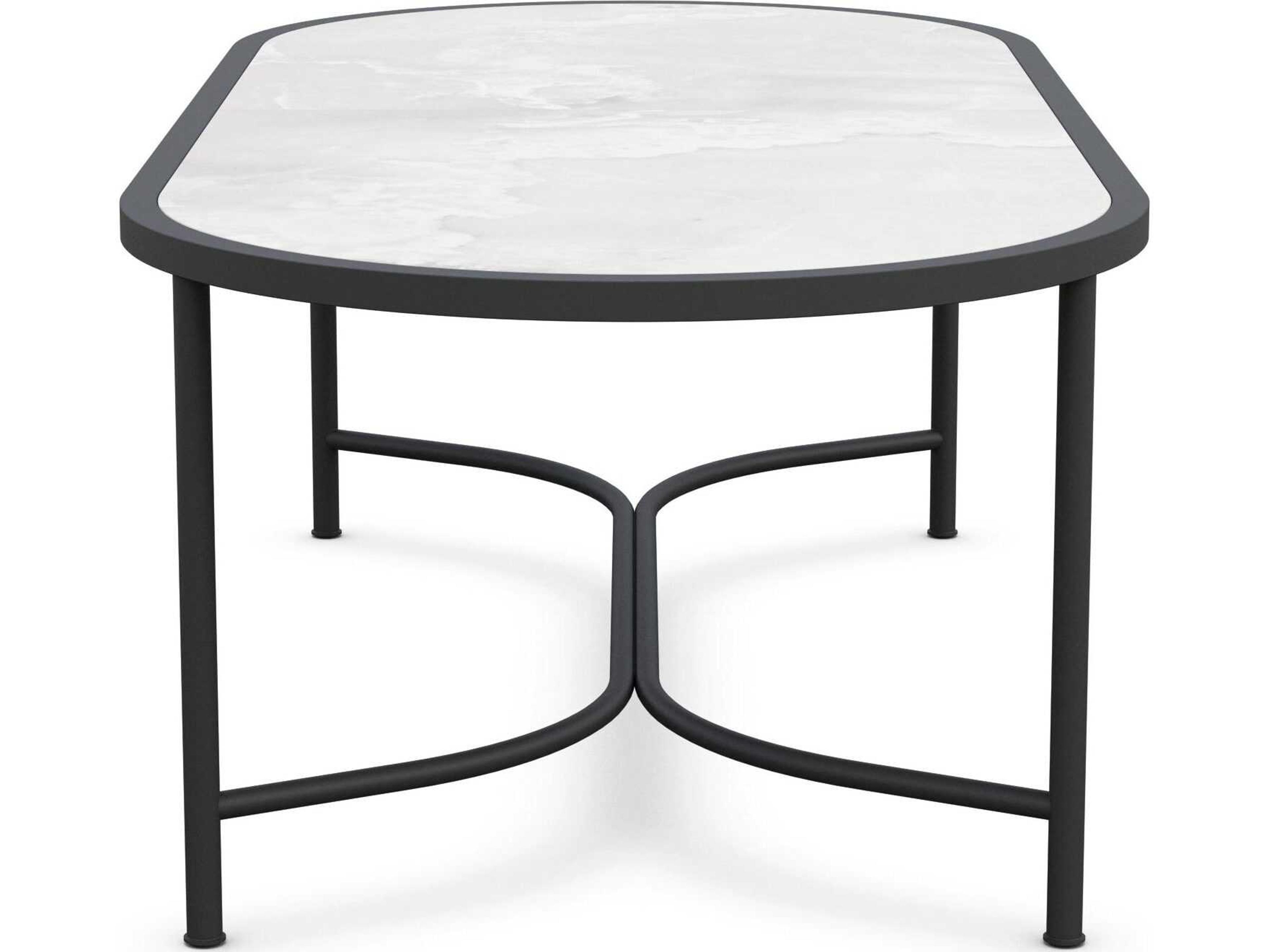 Azzurro Living Athens Noir Wrought Iron Oval Dining Table