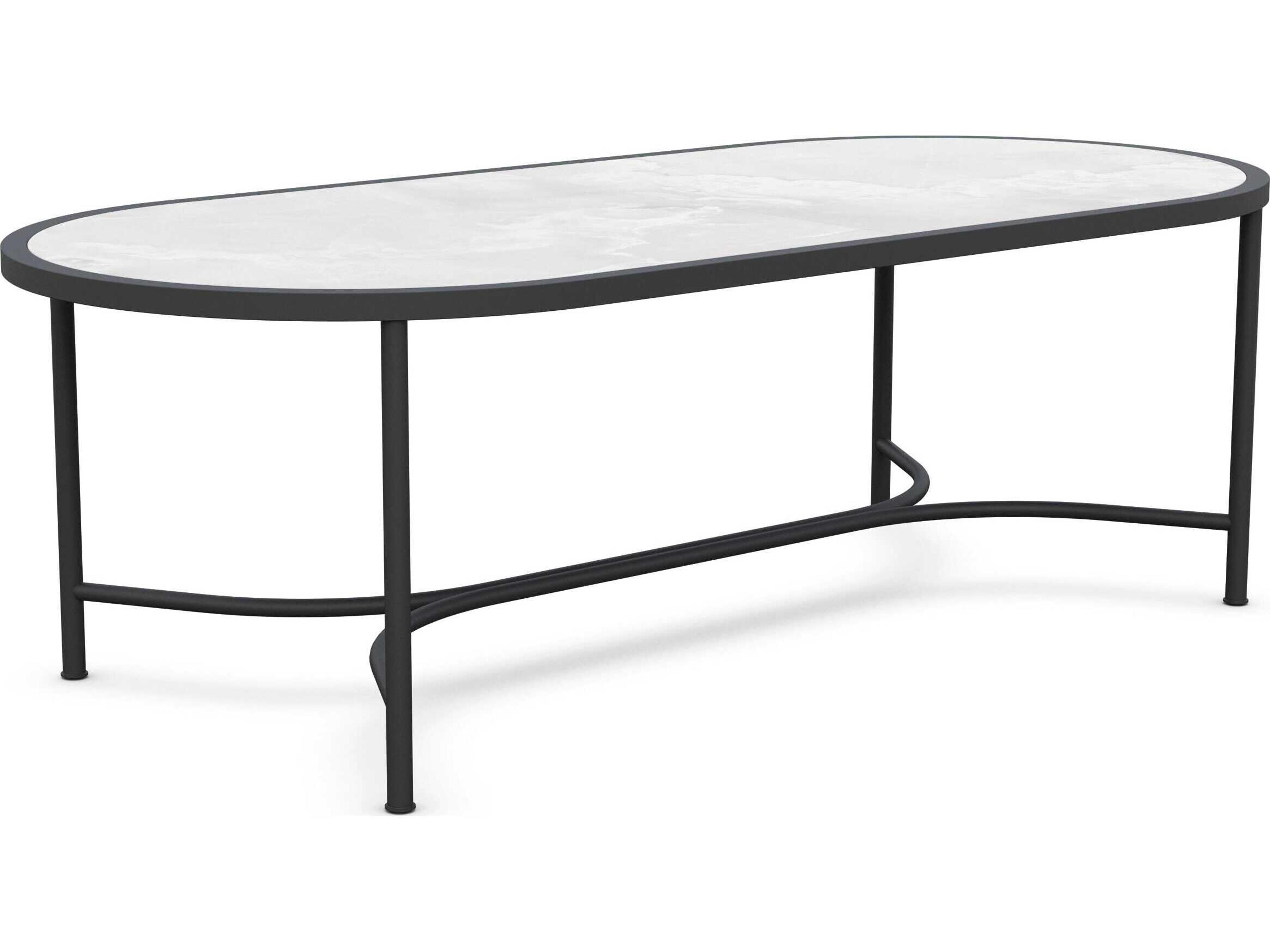 Azzurro Living Athens Noir Wrought Iron Oval Dining Table
