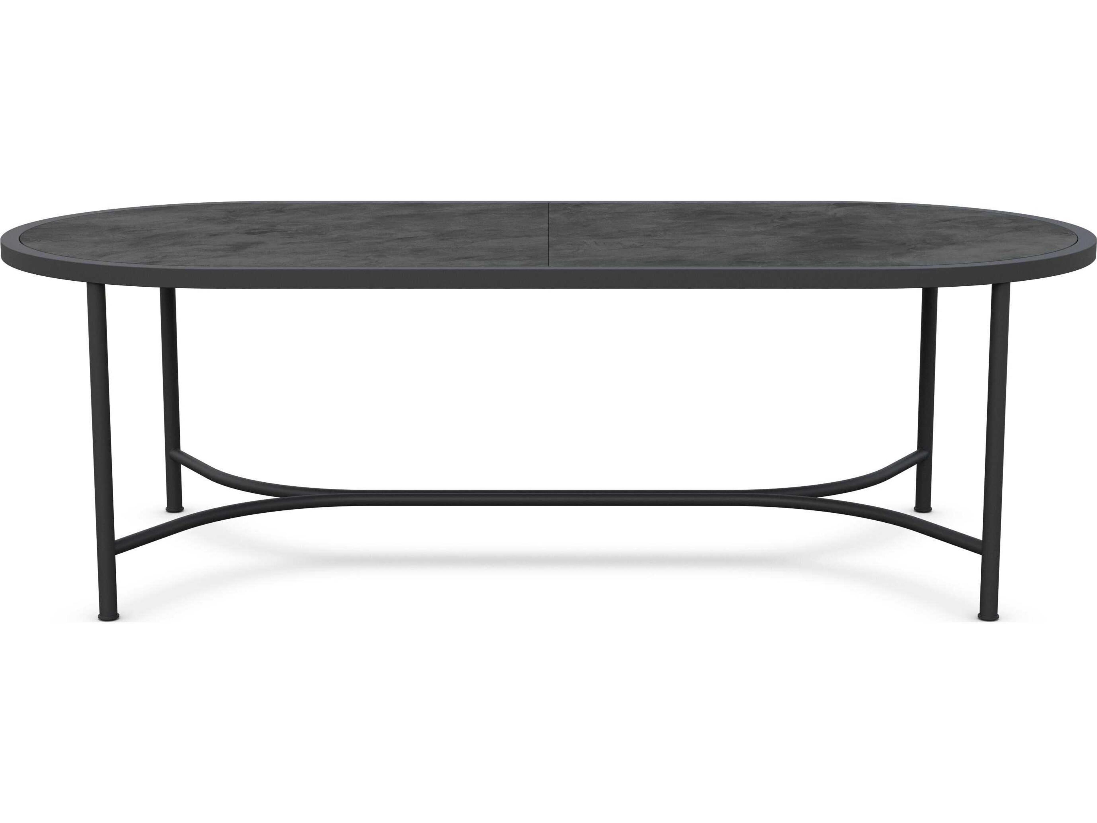 Azzurro Living Athens Noir Wrought Iron Oval Dining Table