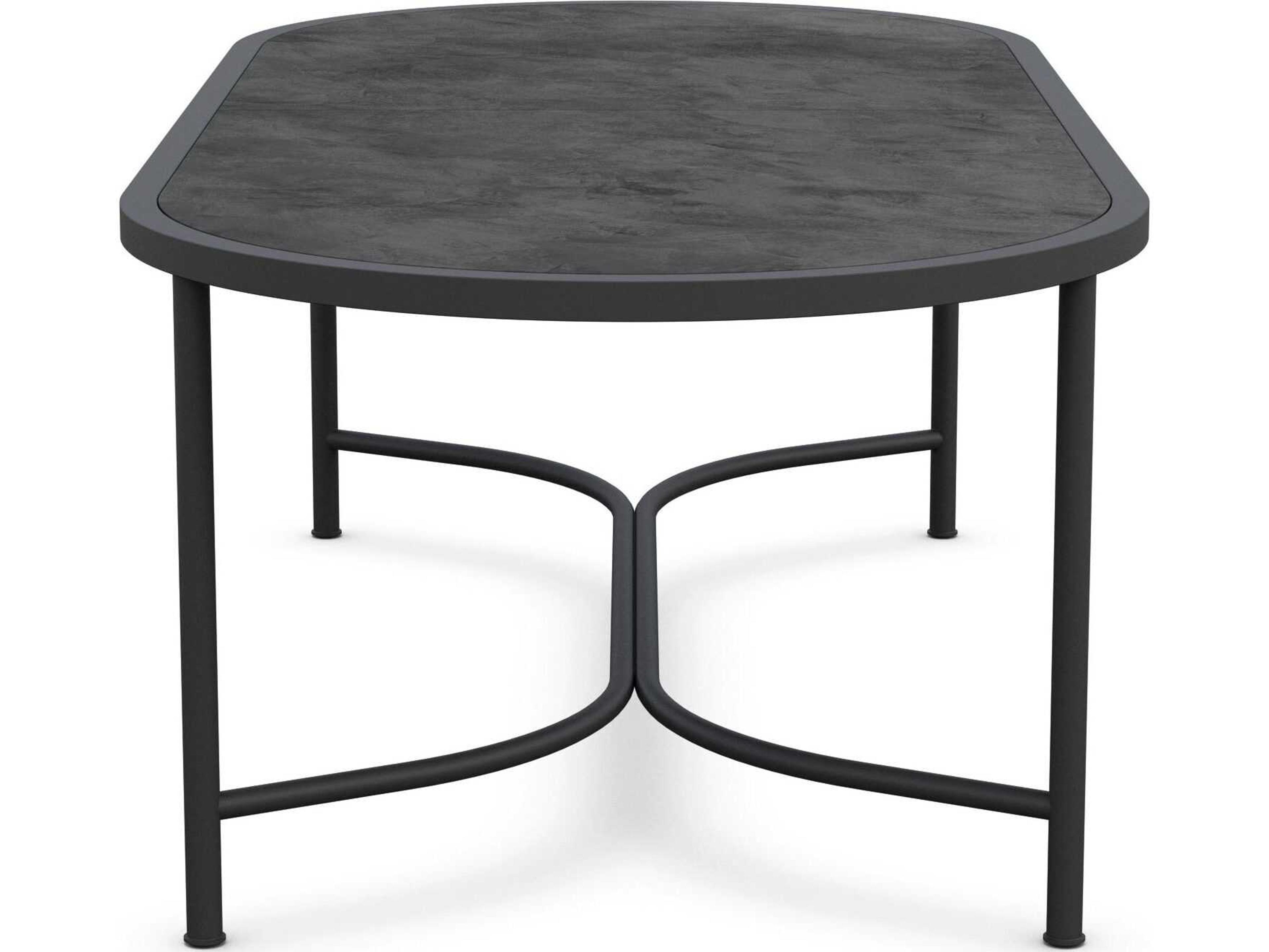 Azzurro Living Athens Noir Wrought Iron Oval Dining Table