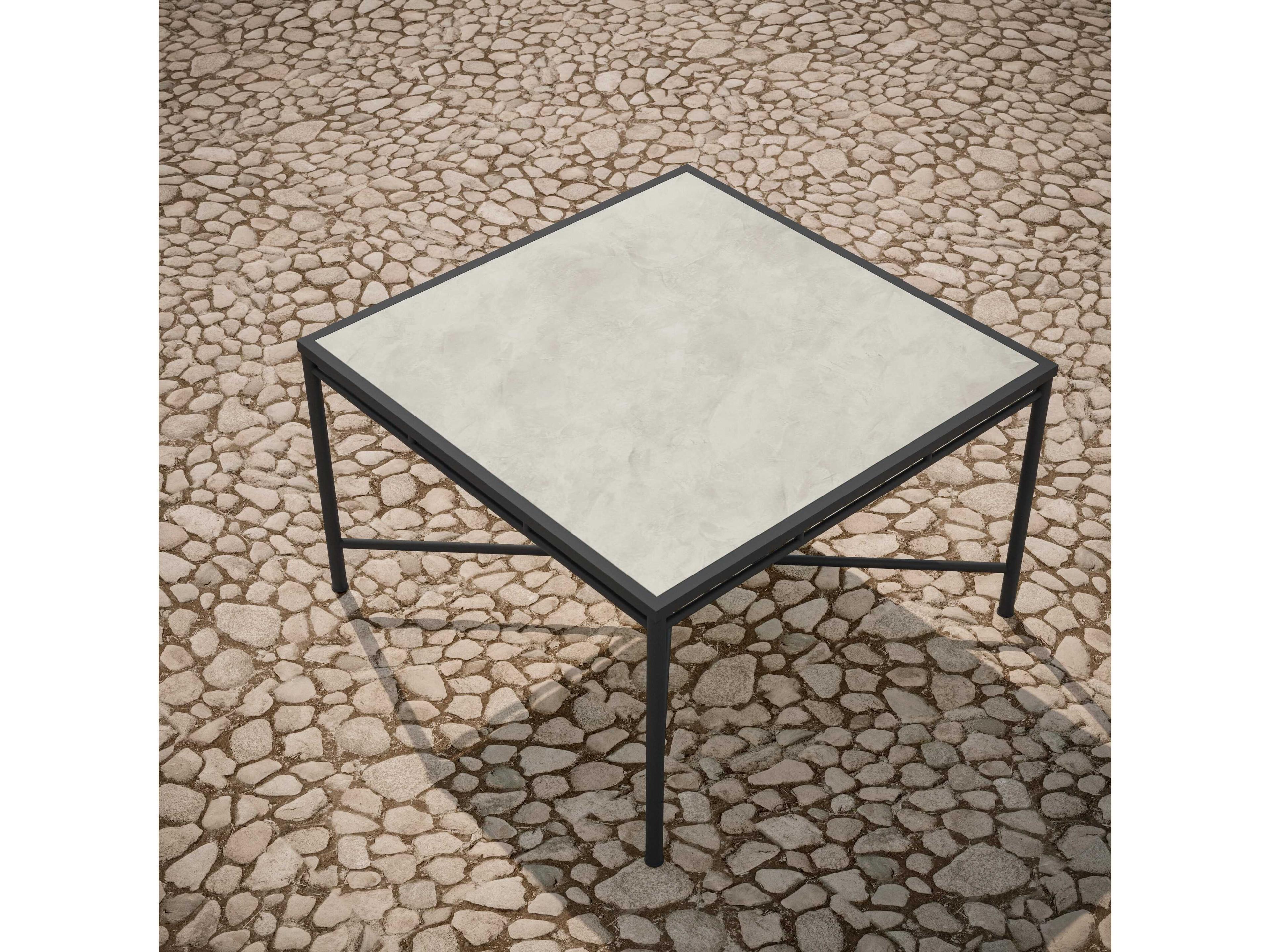 Azzurro Living Athens Noir Wrought Iron Square Dining Table