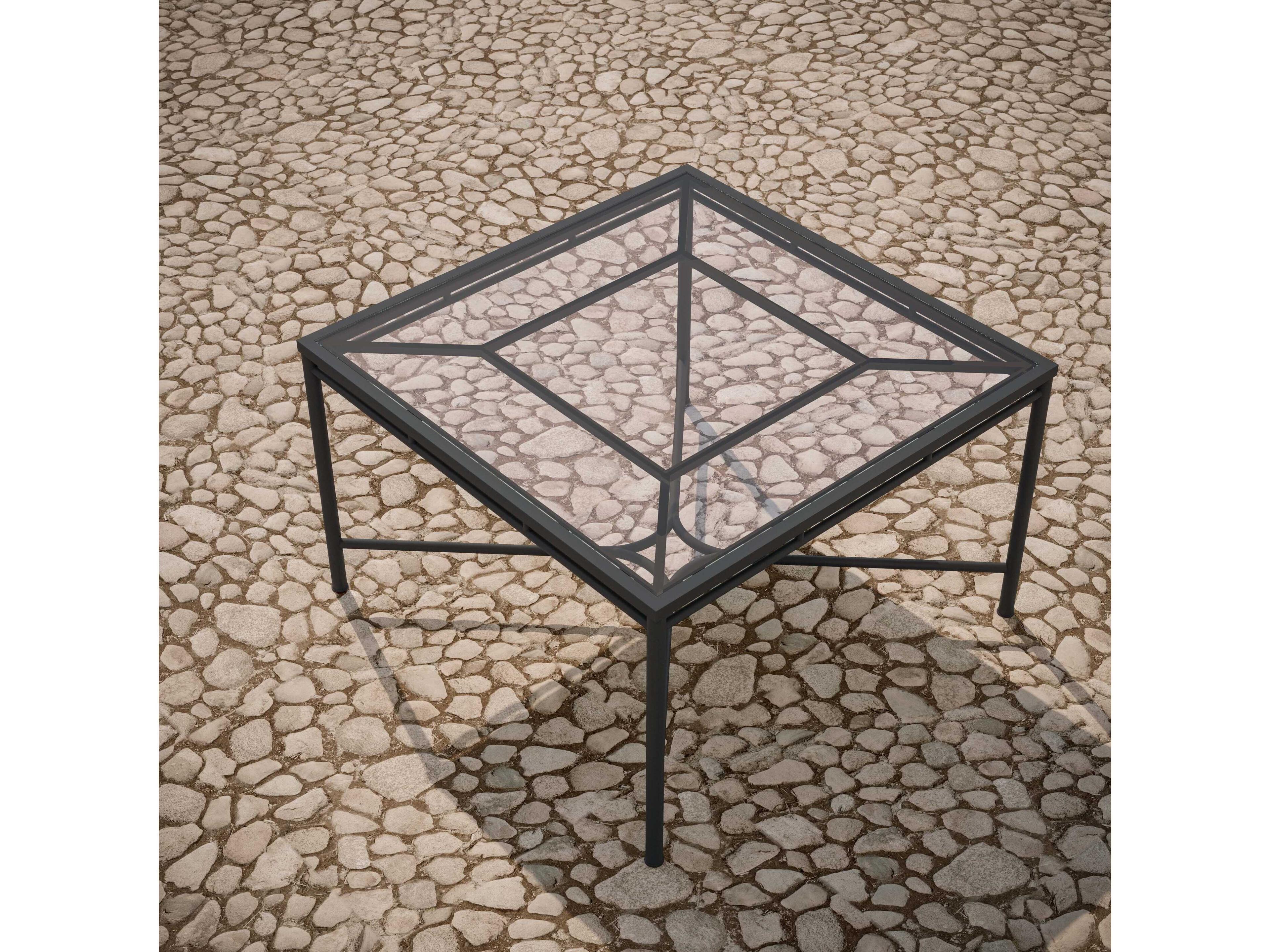 Azzurro Living Athens Noir Wrought Iron Square Dining Table