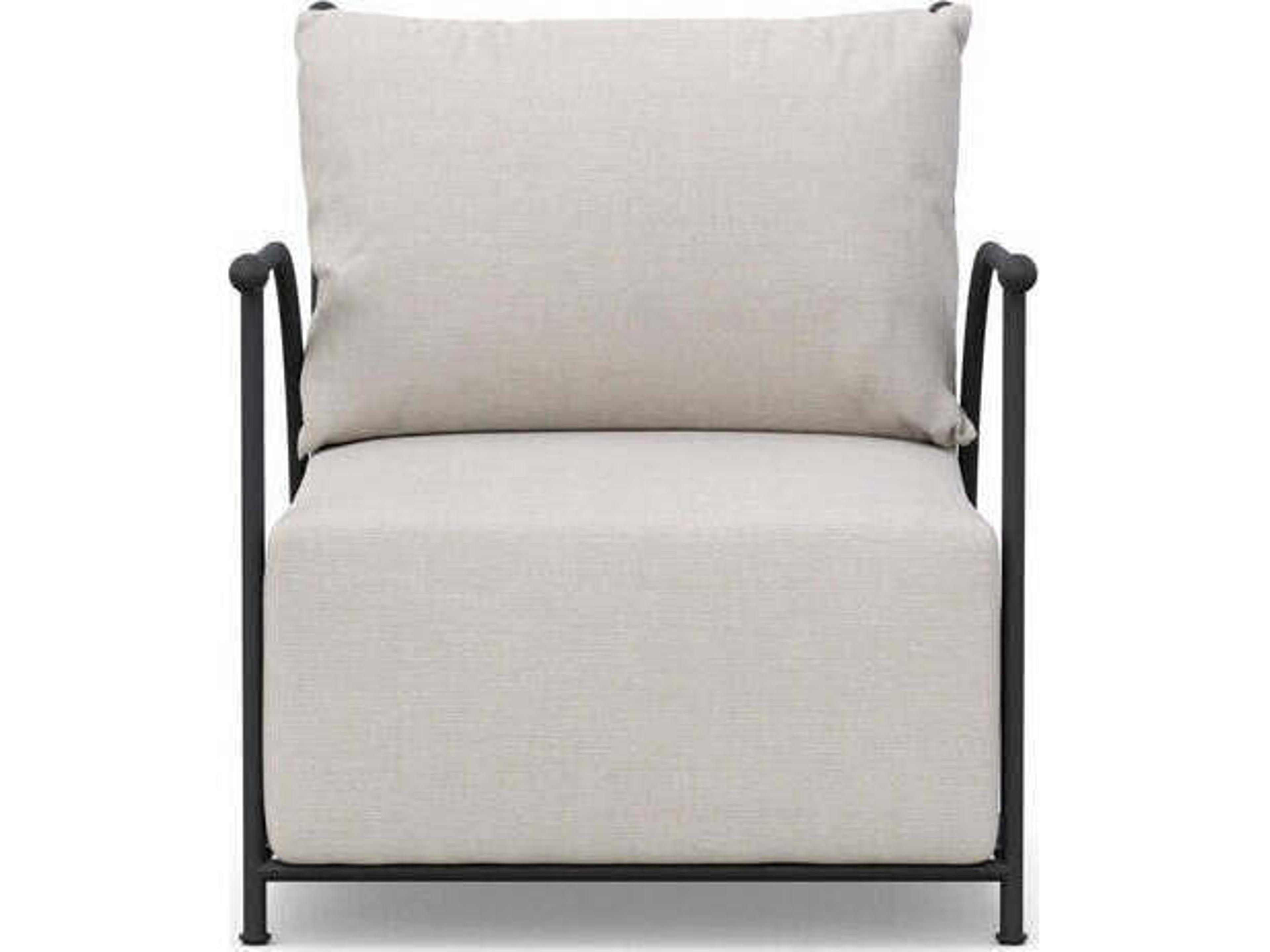 Azzurro Living Athens Wrought Iron Cushion Lounge Chair