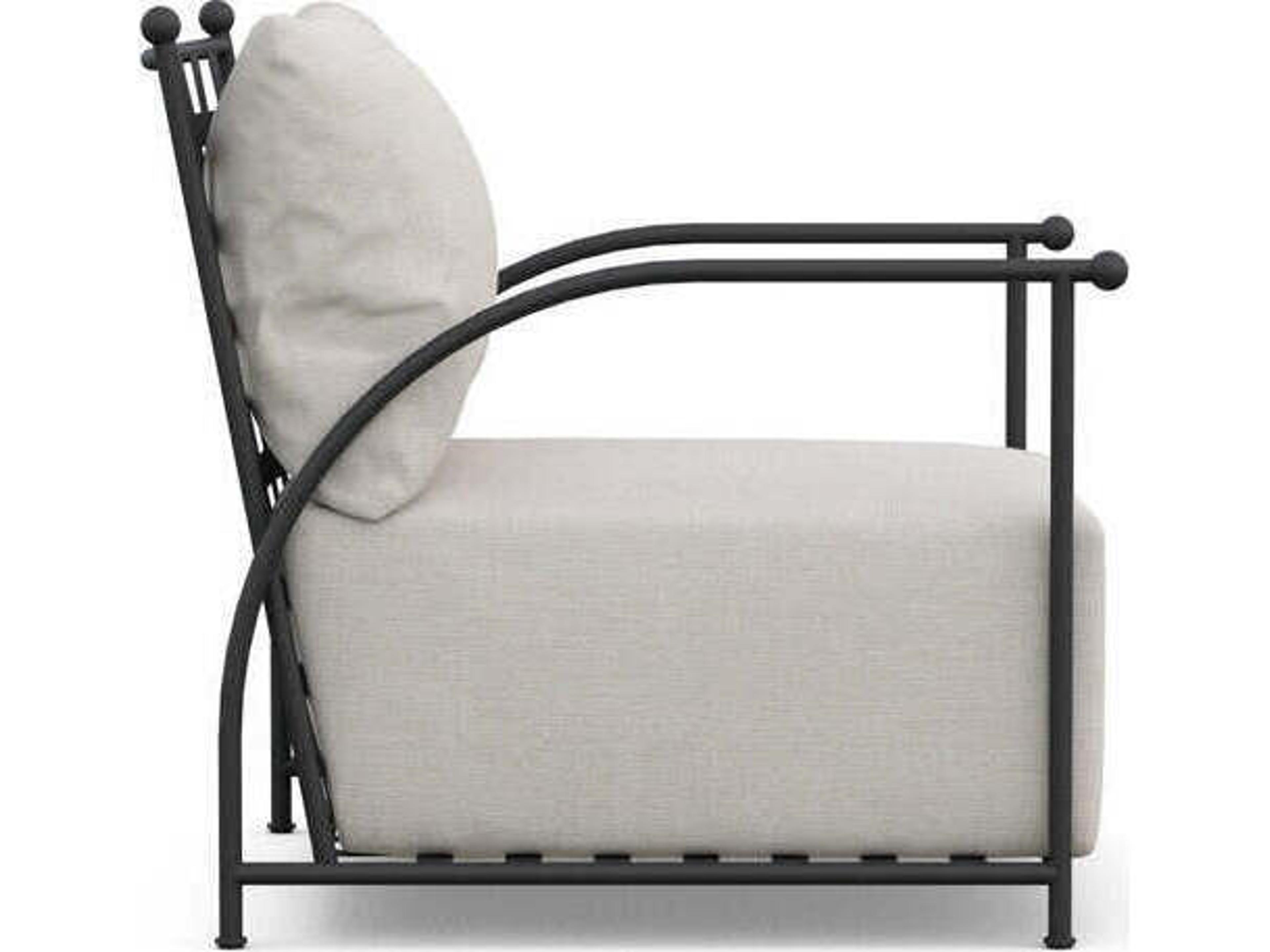 Azzurro Living Athens Wrought Iron Cushion Lounge Chair