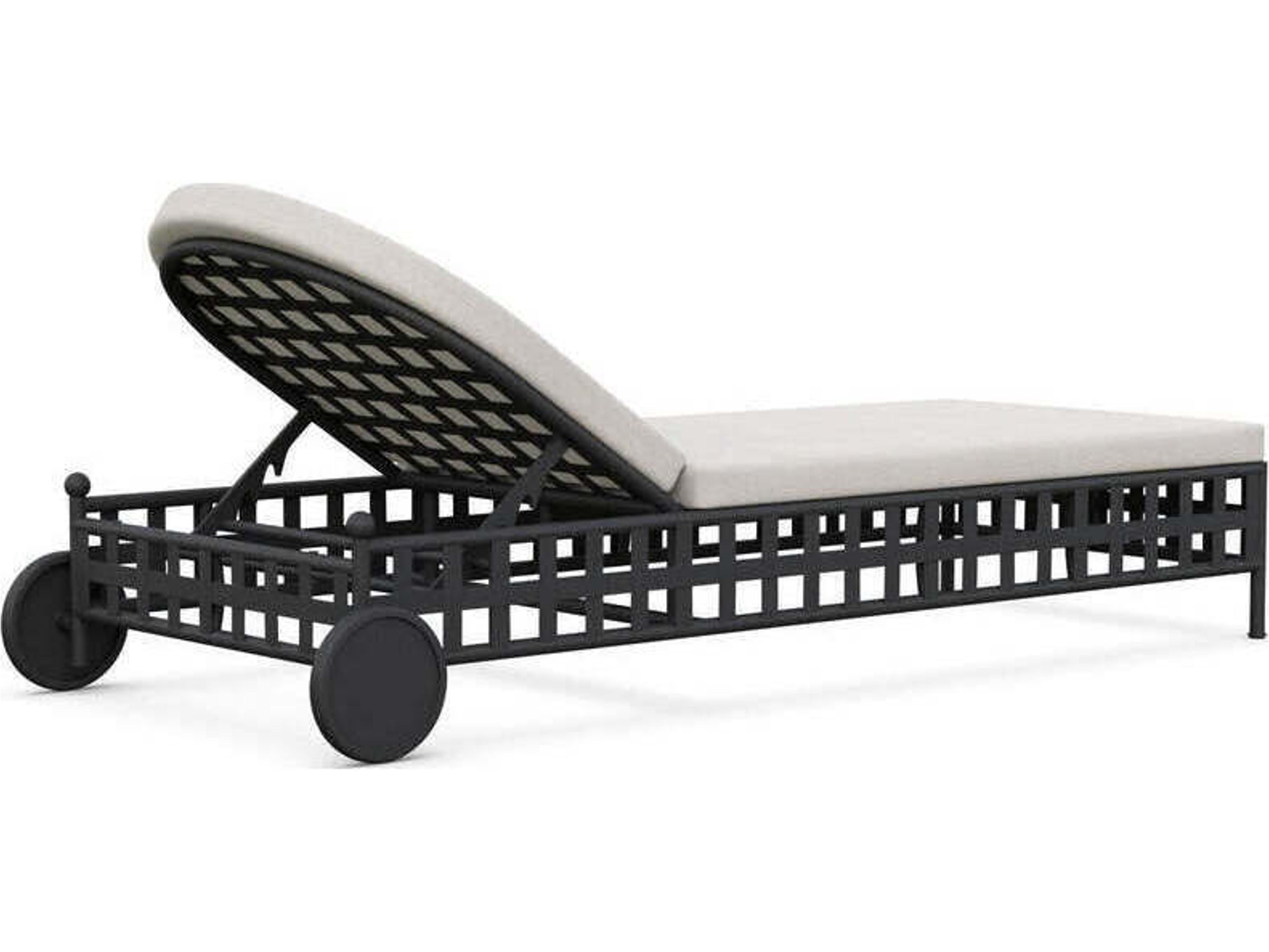 Azzurro Living Athens Wrought Iron Cushion Chaise Lounge