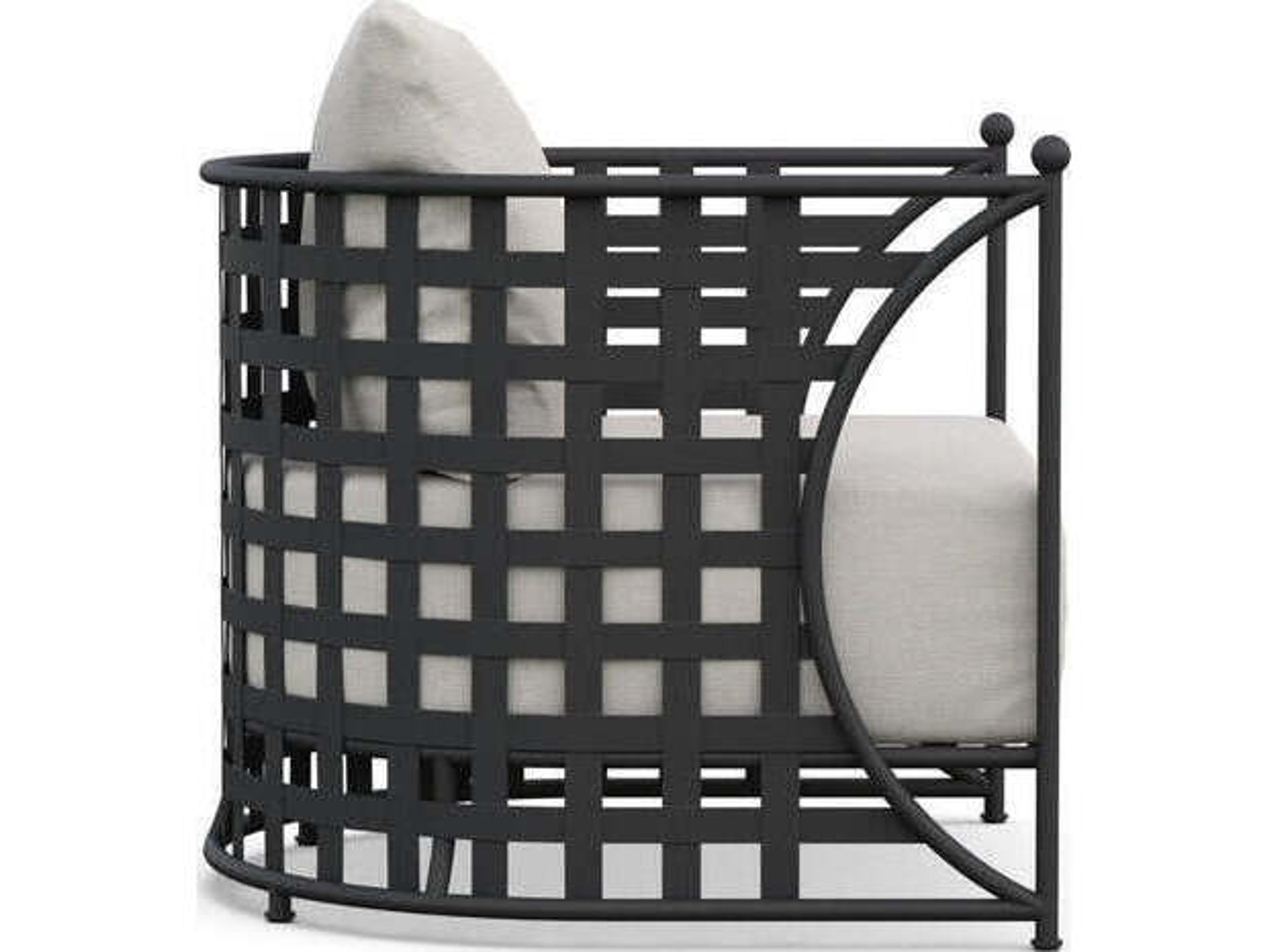 Azzurro Living Athens Wrought Iron Cushion Lounge Chair