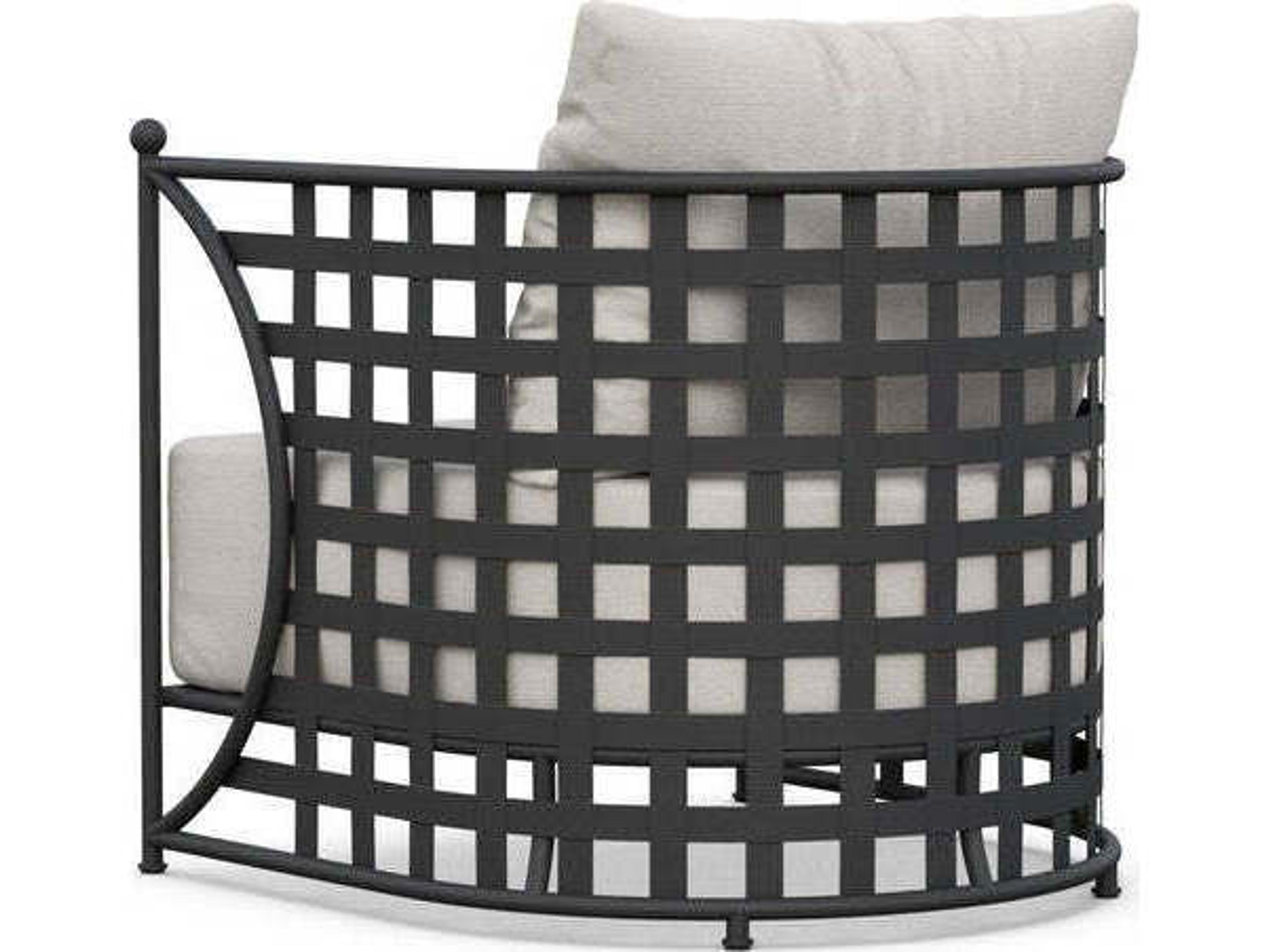 Azzurro Living Athens Wrought Iron Cushion Lounge Chair