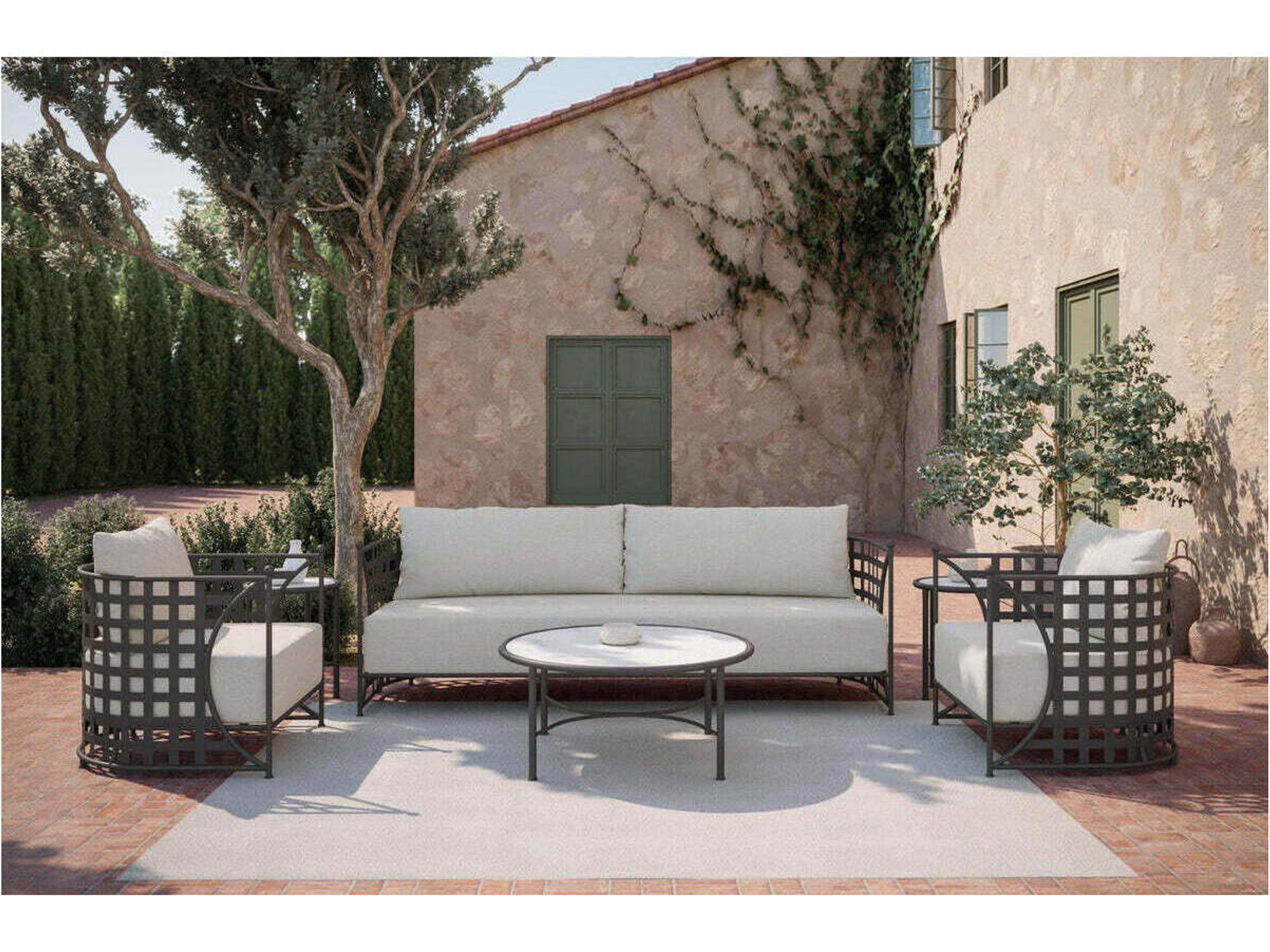 Azzurro Living Athens Wrought Iron Cushion Sofa