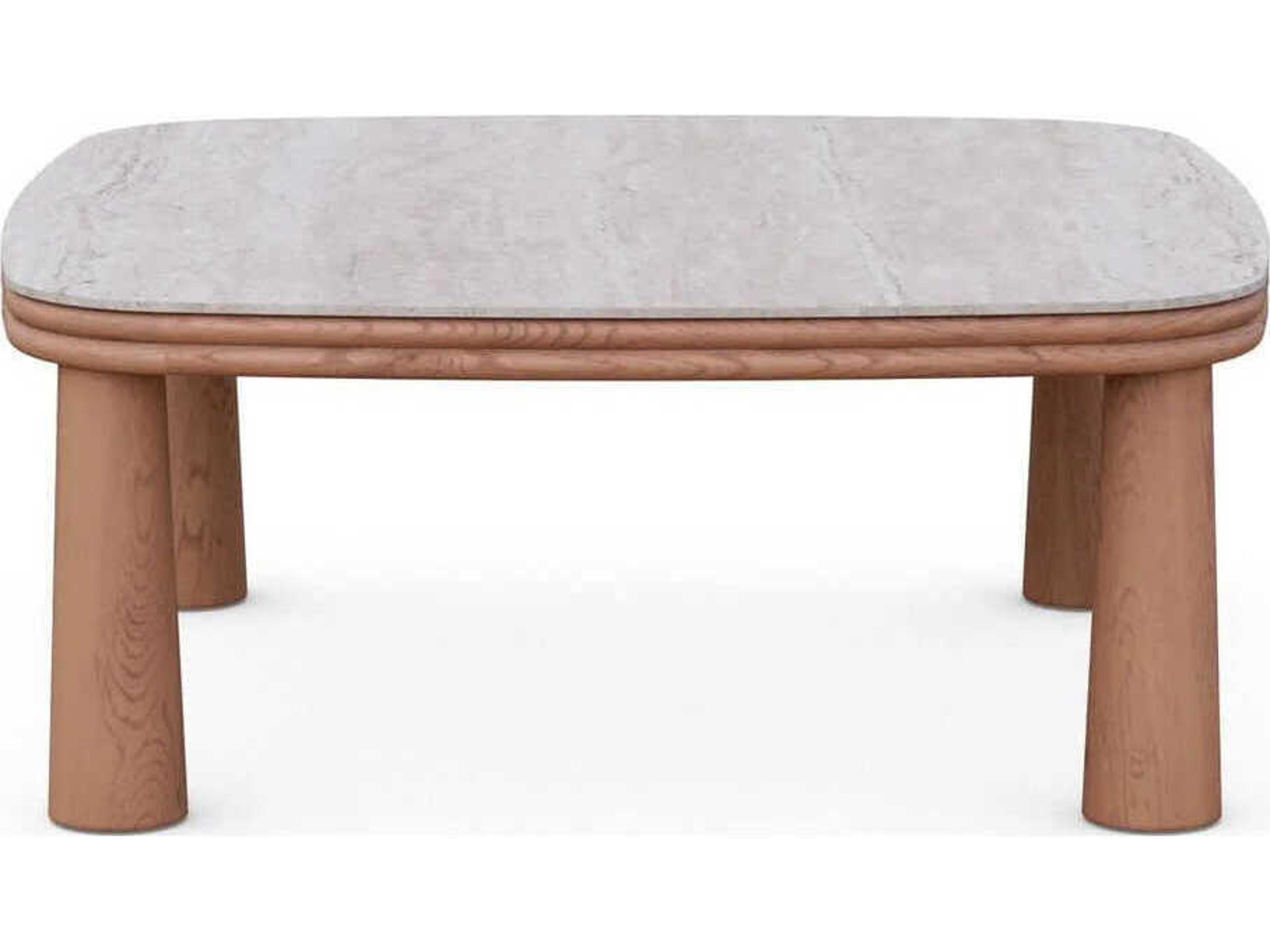 Azzurro Living Biscayne Natural Teak Square Coffee Table