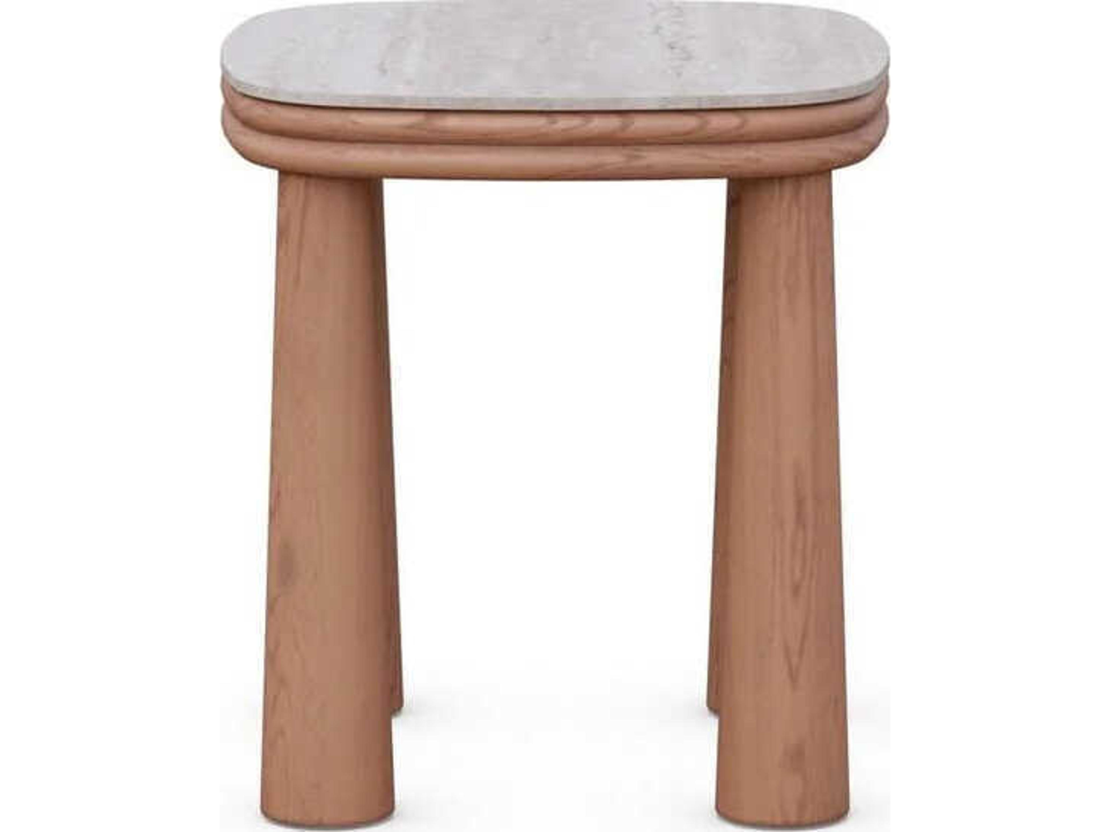 Azzurro Living Biscayne Natural Teak Square End Table