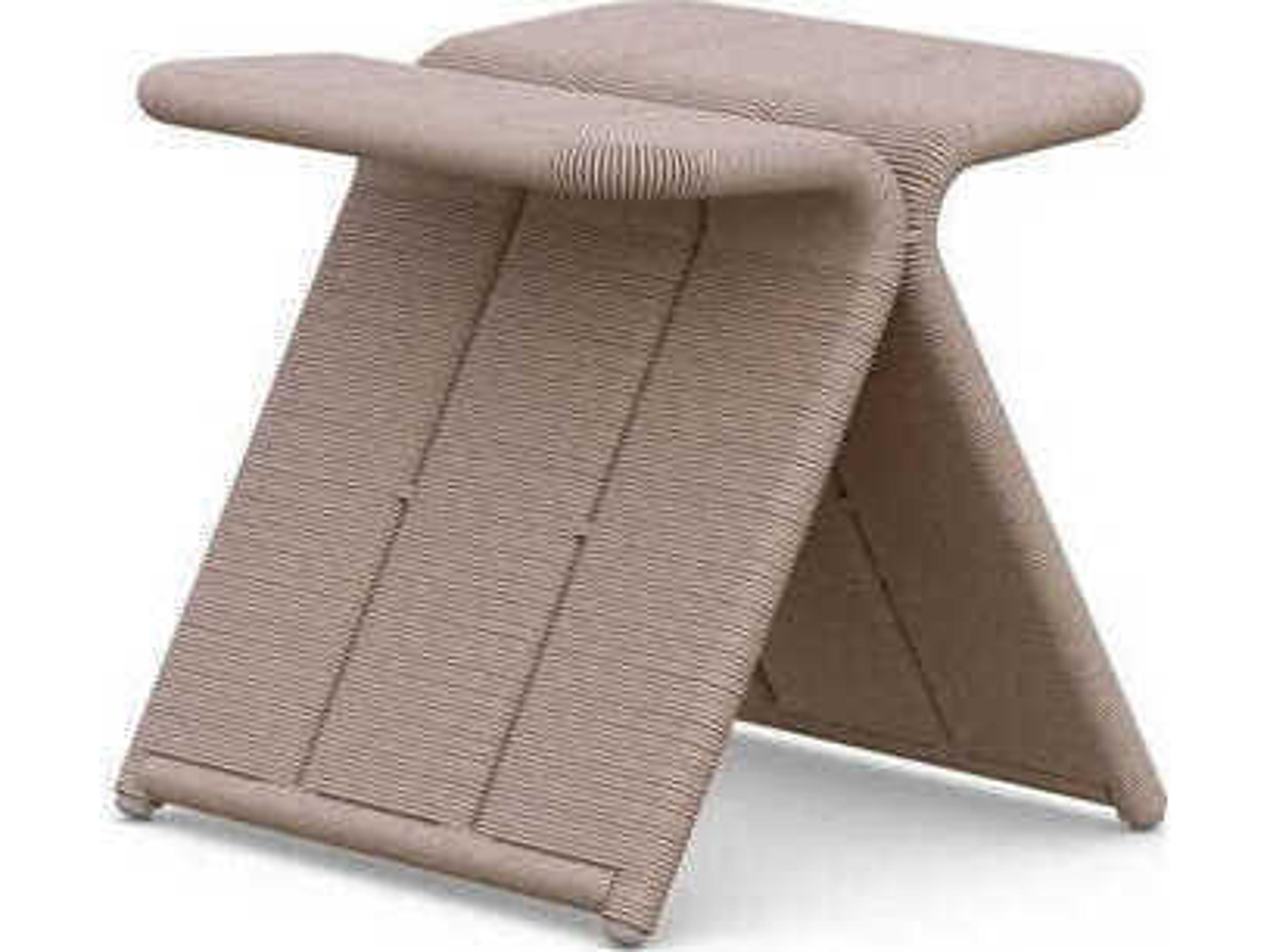 Biscayne Cane Brown Aluminum Wicker Bar Stool