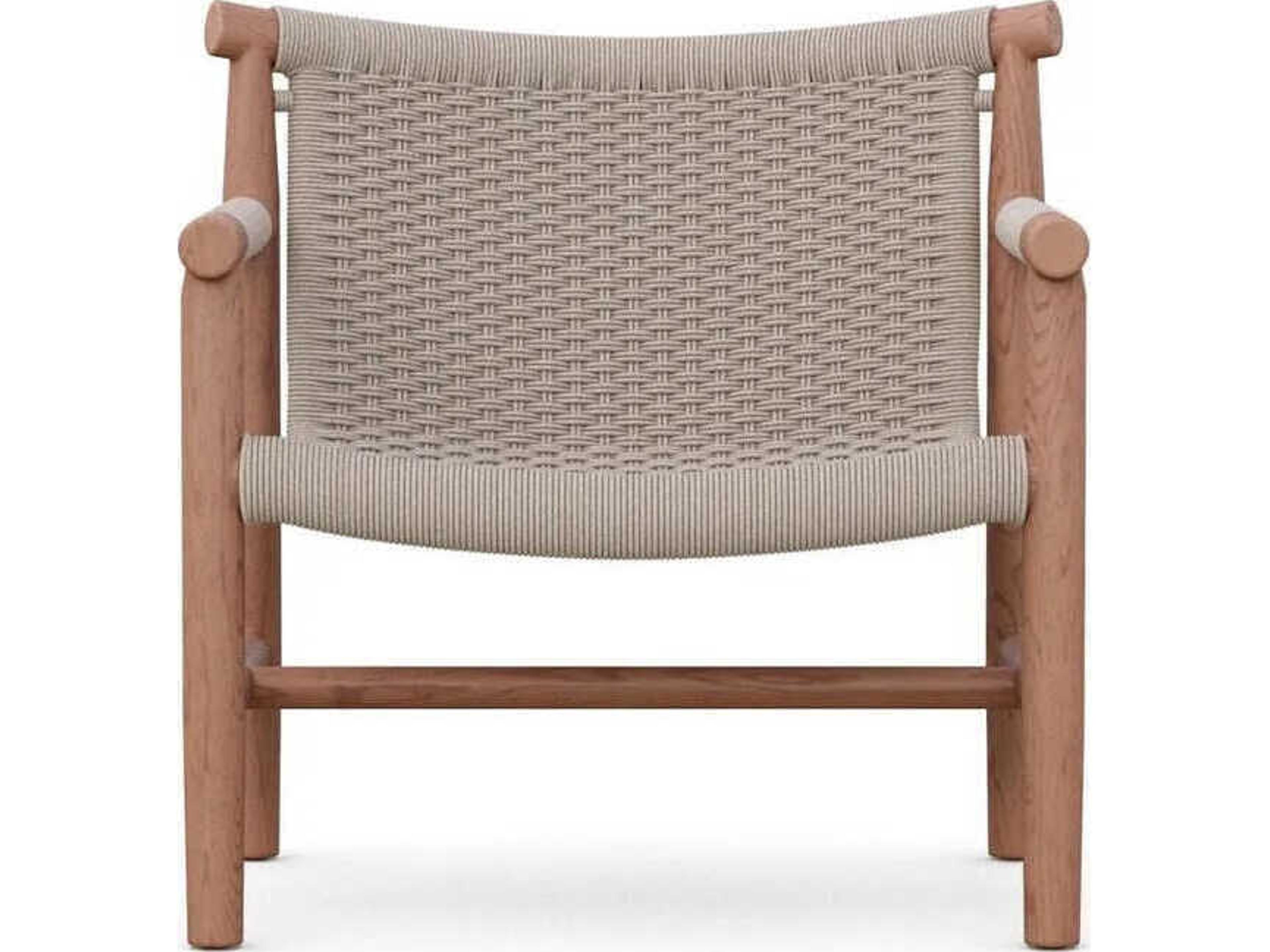 Azzurro Living Boca Natural Teak Rope Lounge Chair