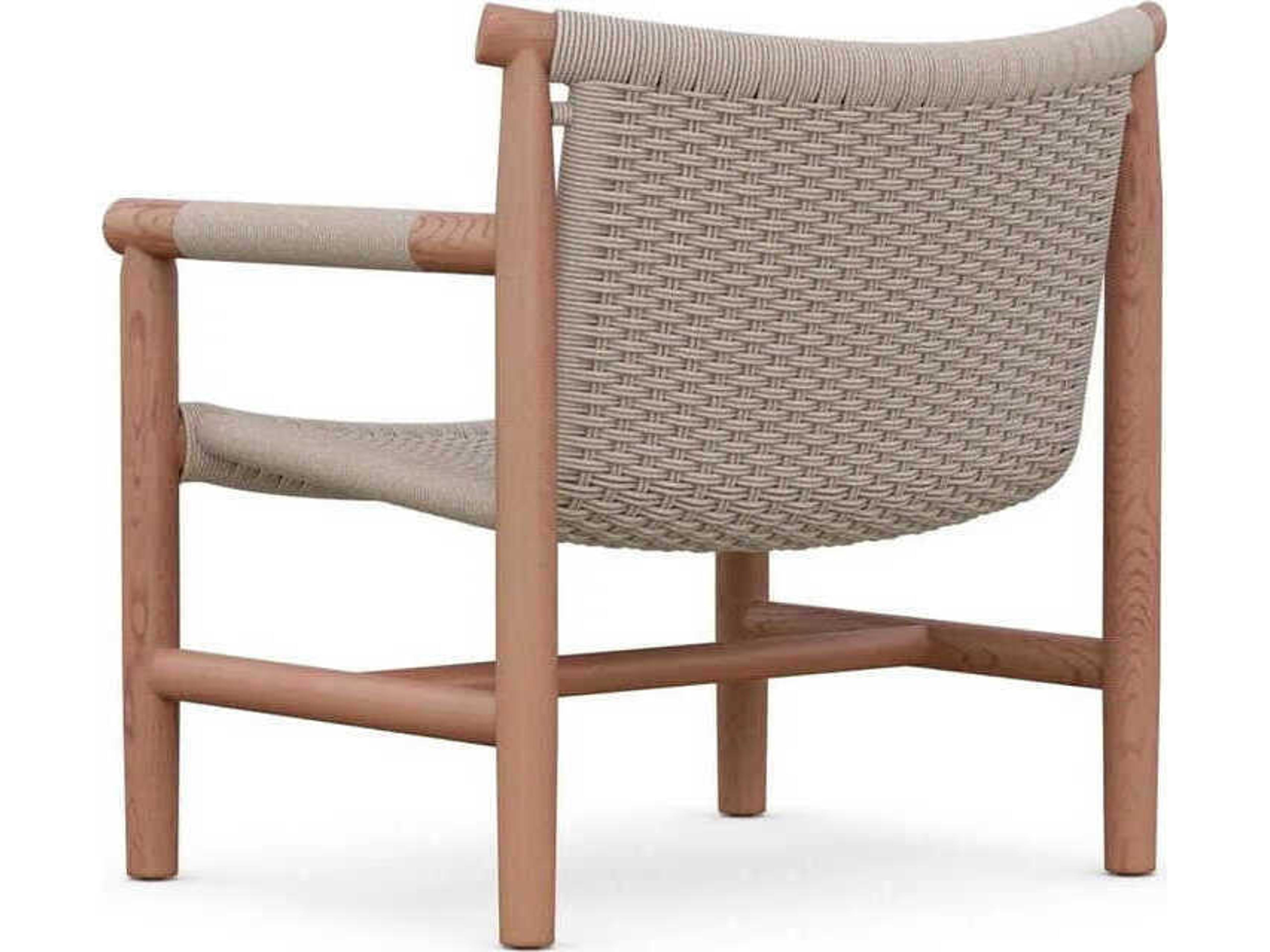 Azzurro Living Boca Natural Teak Rope Lounge Chair