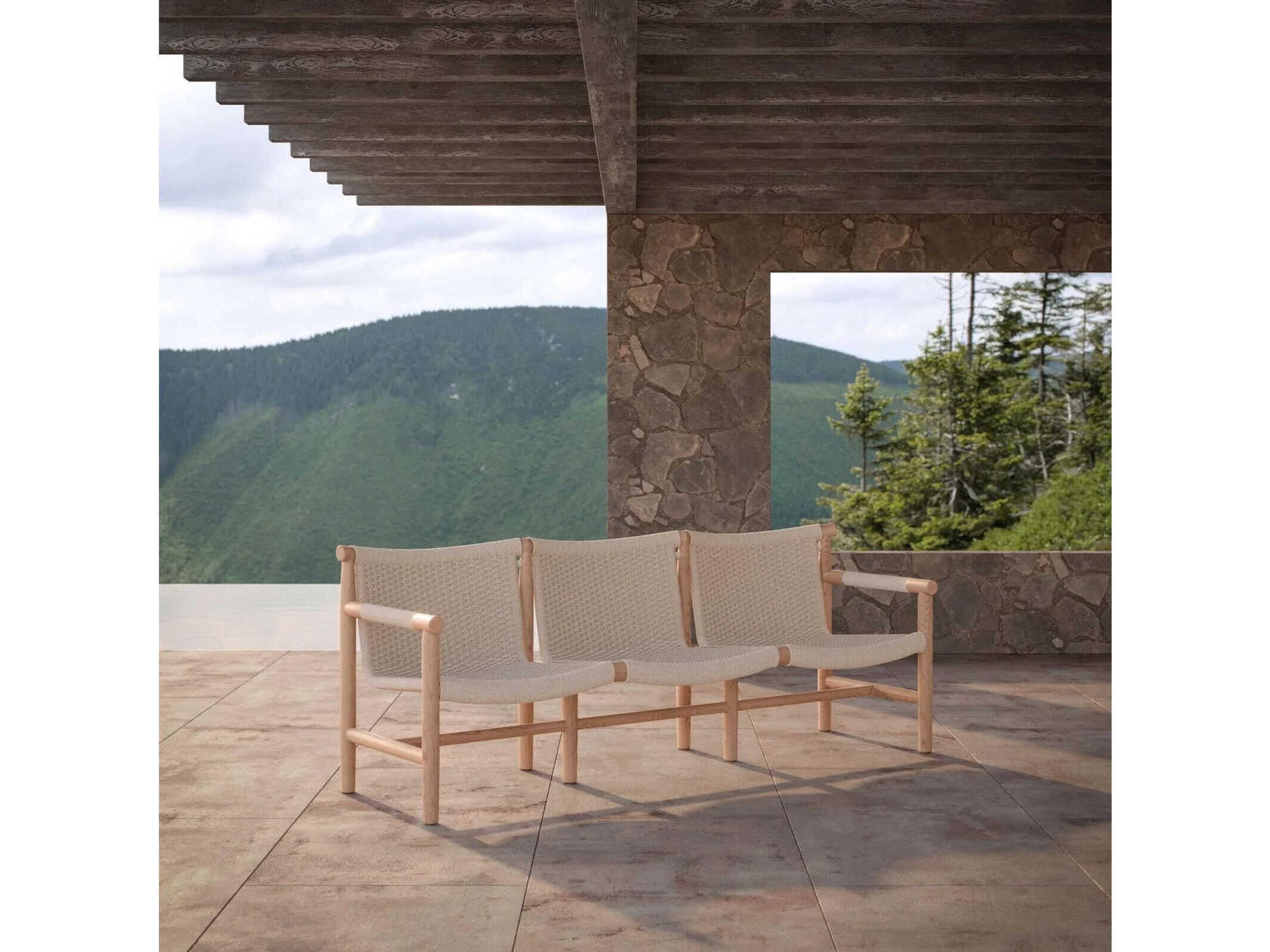 Azzurro Living Boca Natural Teak Rope Sofa