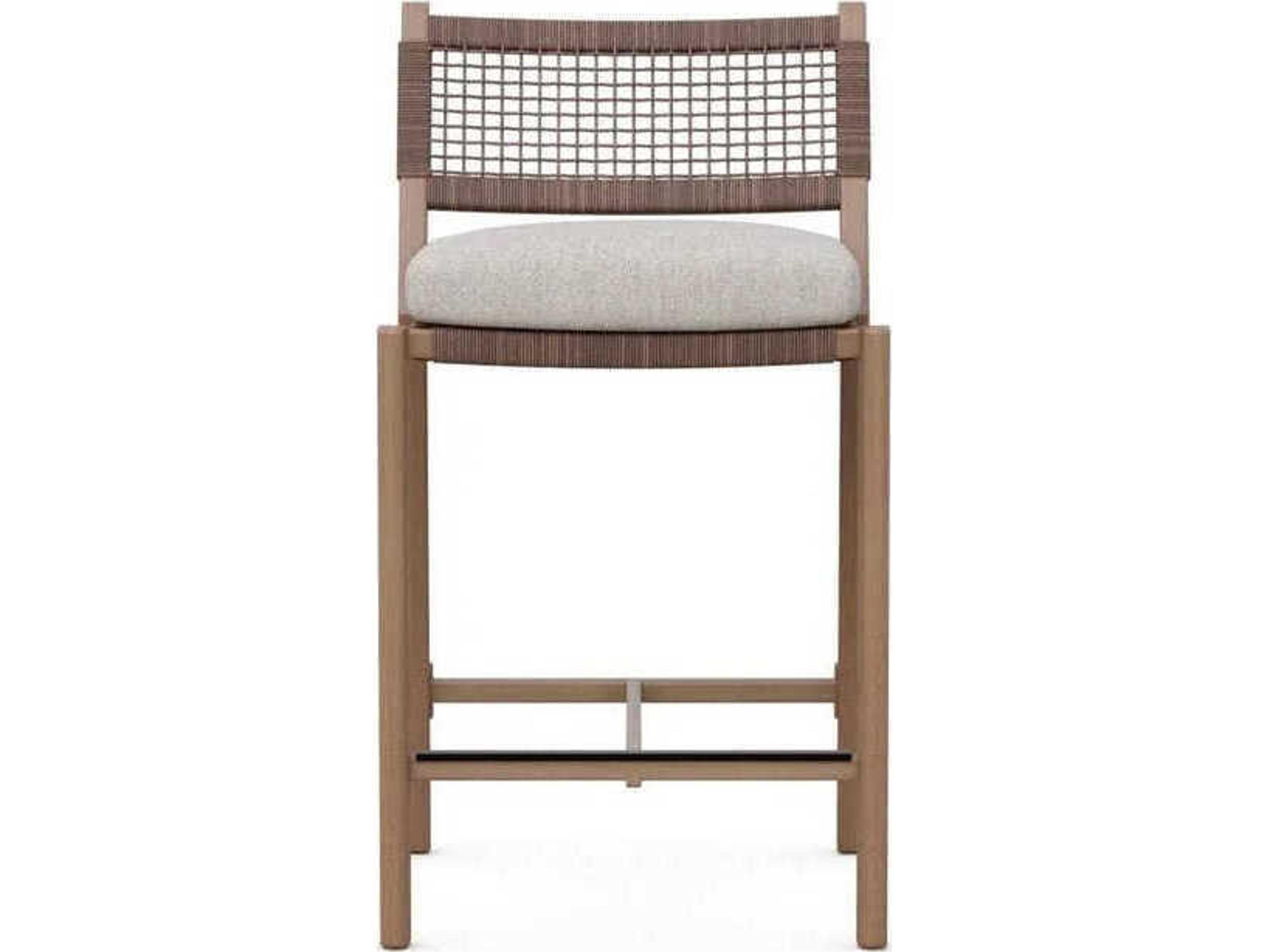 Azzurro Living Bozeman Barkaluwood Wood Cushion Counter Stool Set of 2