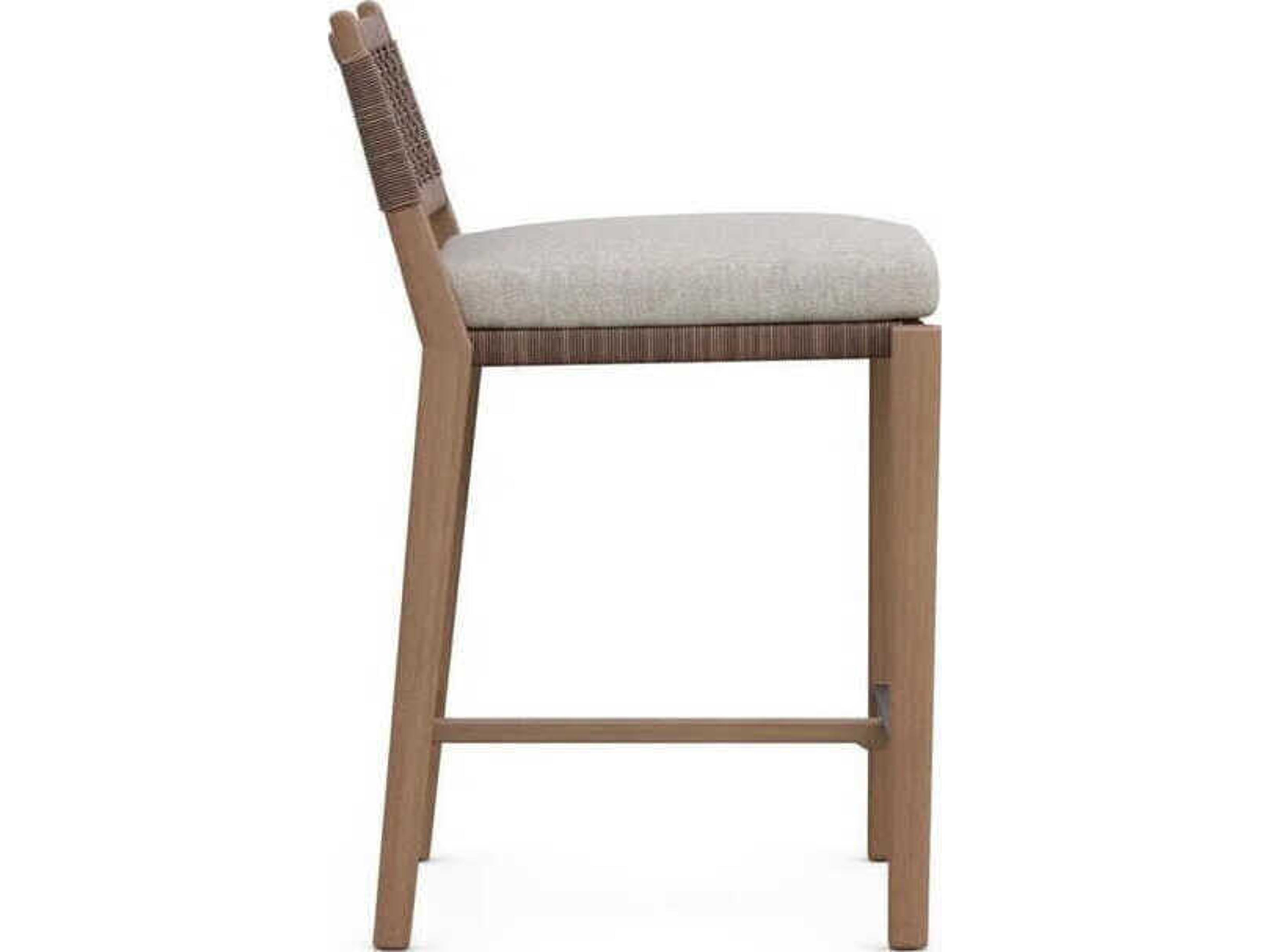 Azzurro Living Bozeman Barkaluwood Wood Cushion Counter Stool Set of 2