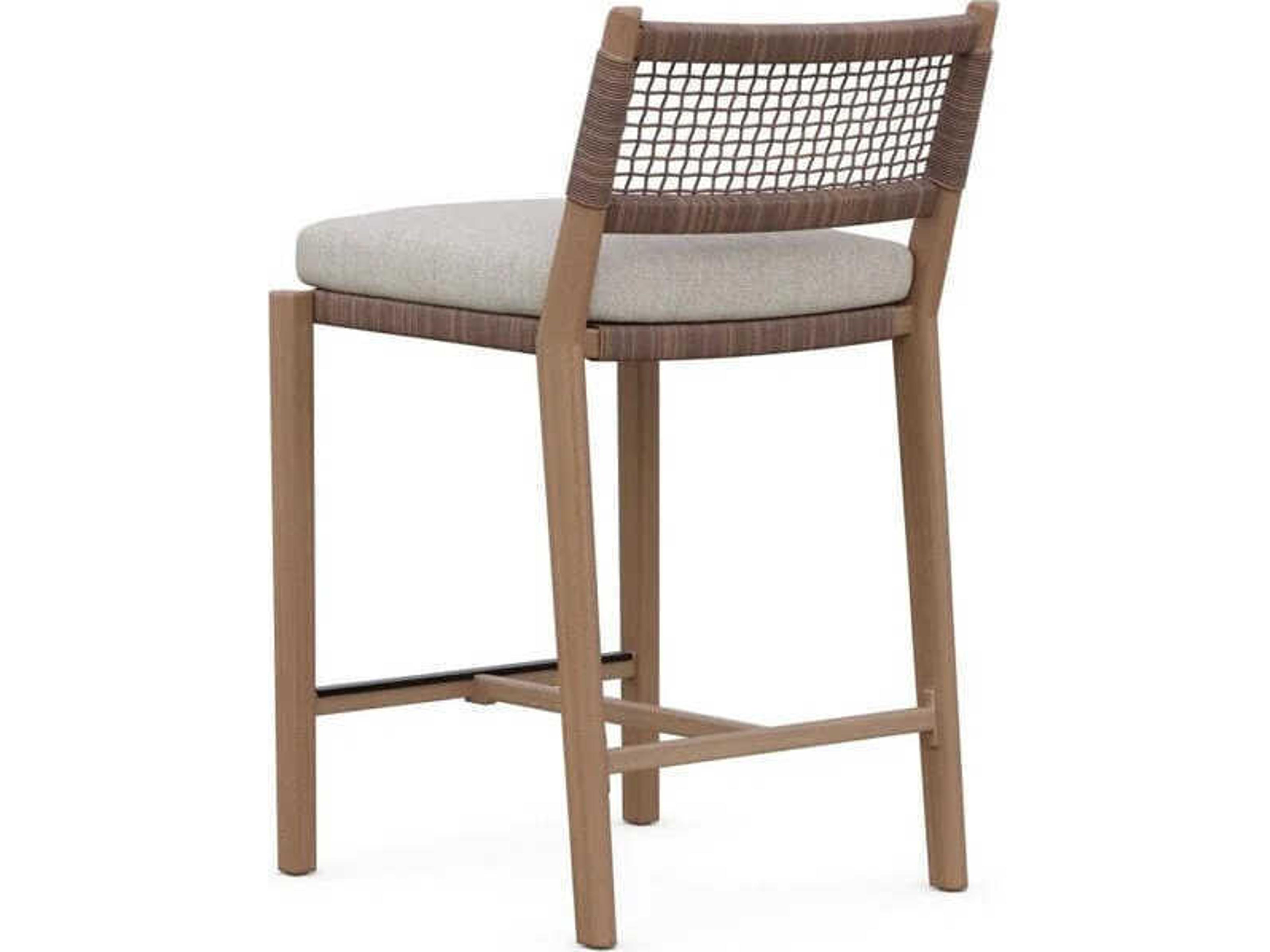 Azzurro Living Bozeman Barkaluwood Wood Cushion Counter Stool Set of 2