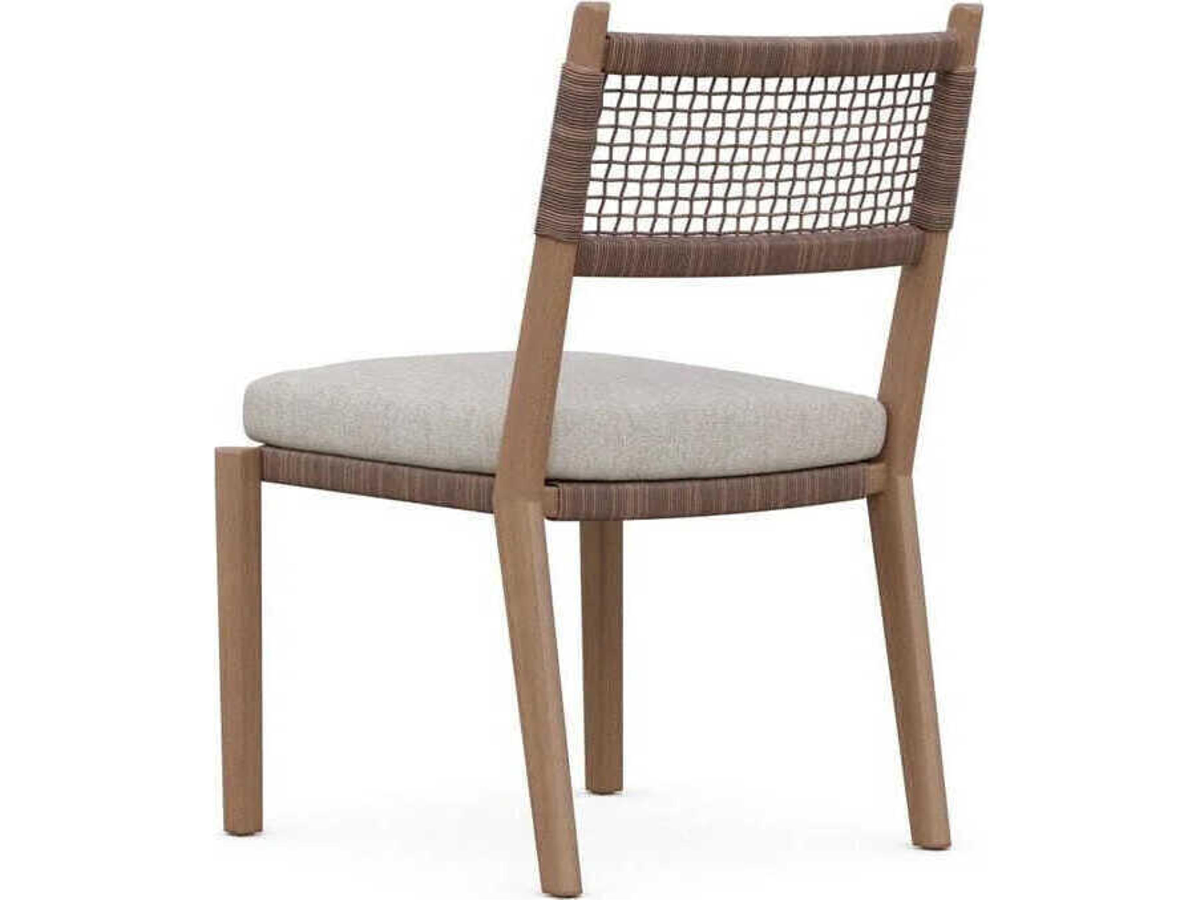 Azzurro Living Bozeman Barkaluwood Wicker Cushion Dining Chair Set of 4