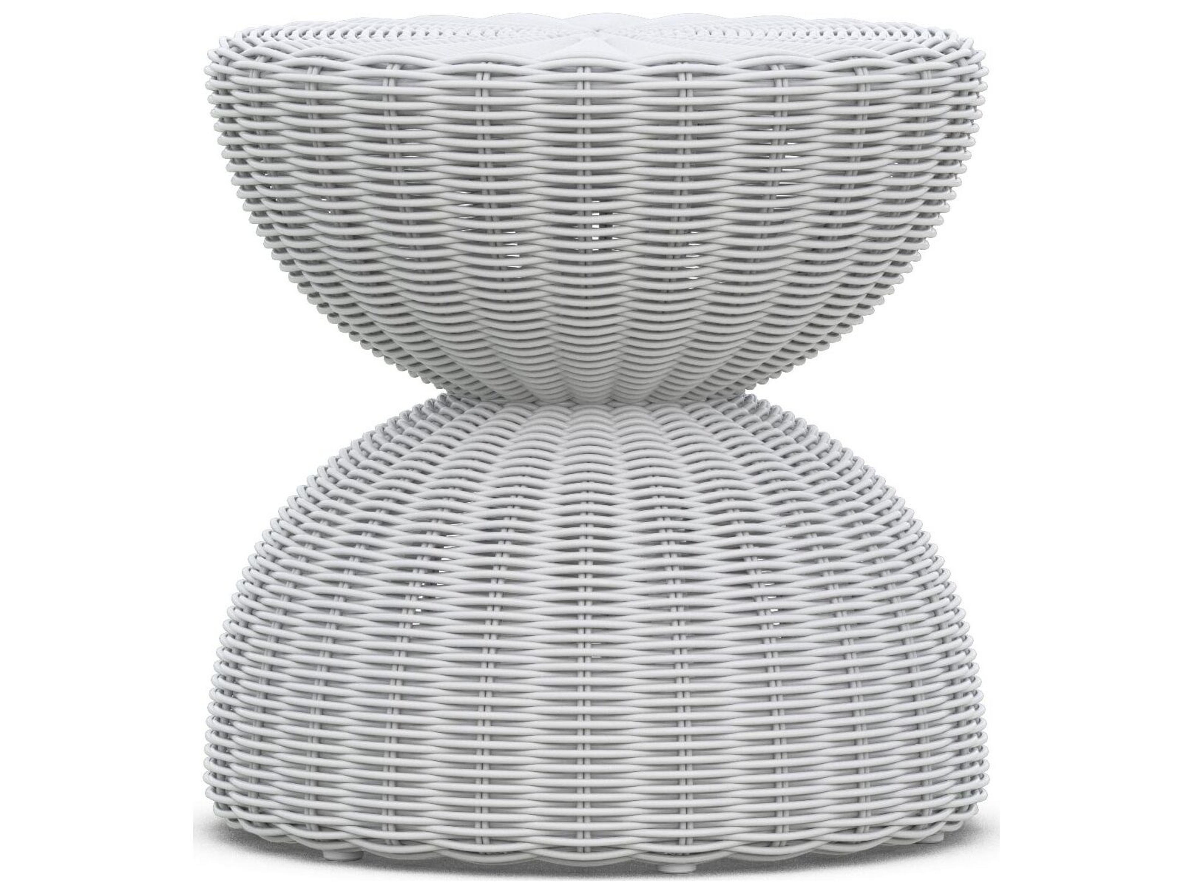 Cabo Wicker Round Outdoor End Table