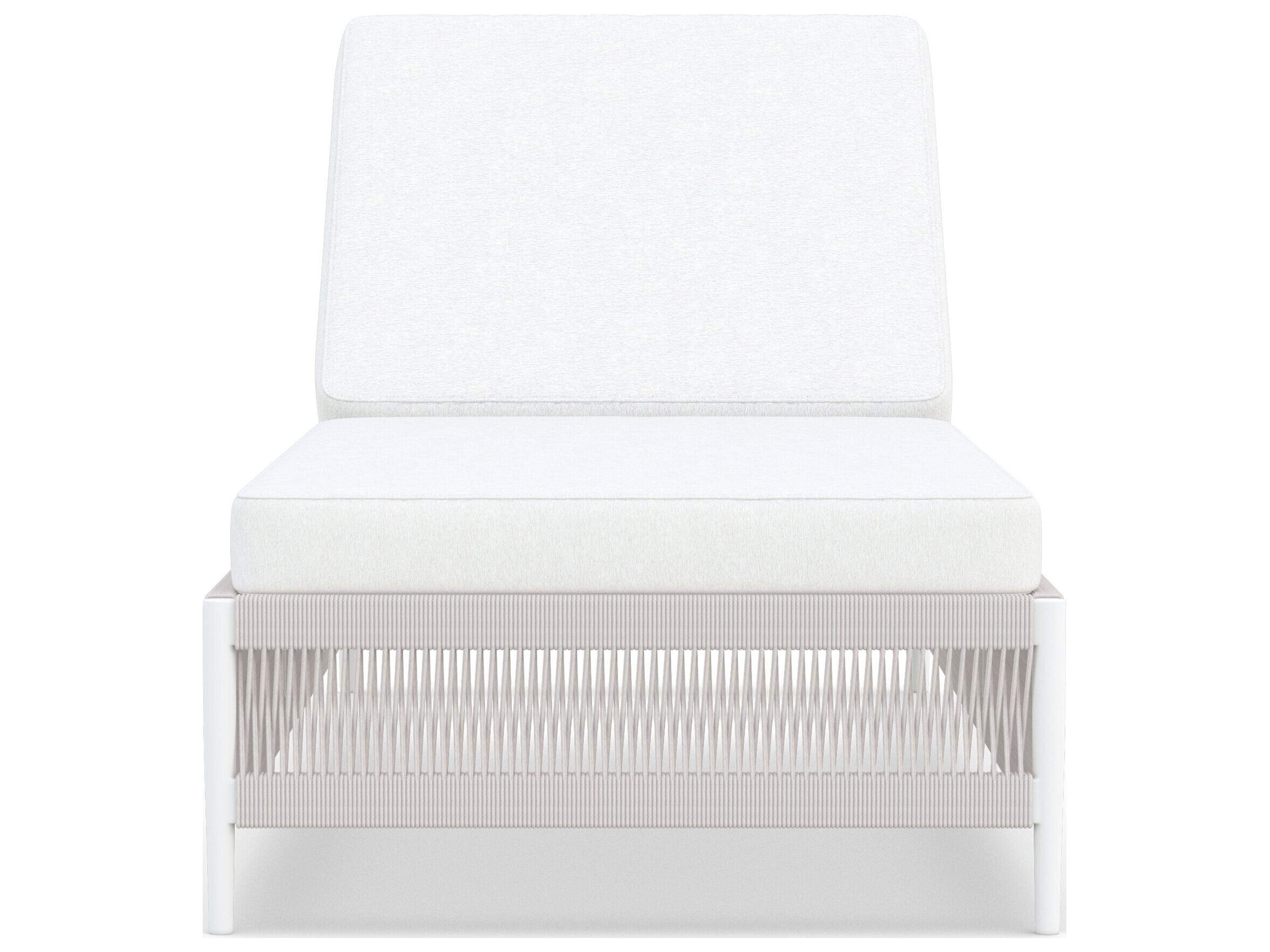 Azzurro Living Catalina Sand All-Weather Rope Patio Chaise Lounge with Cloud Cushion