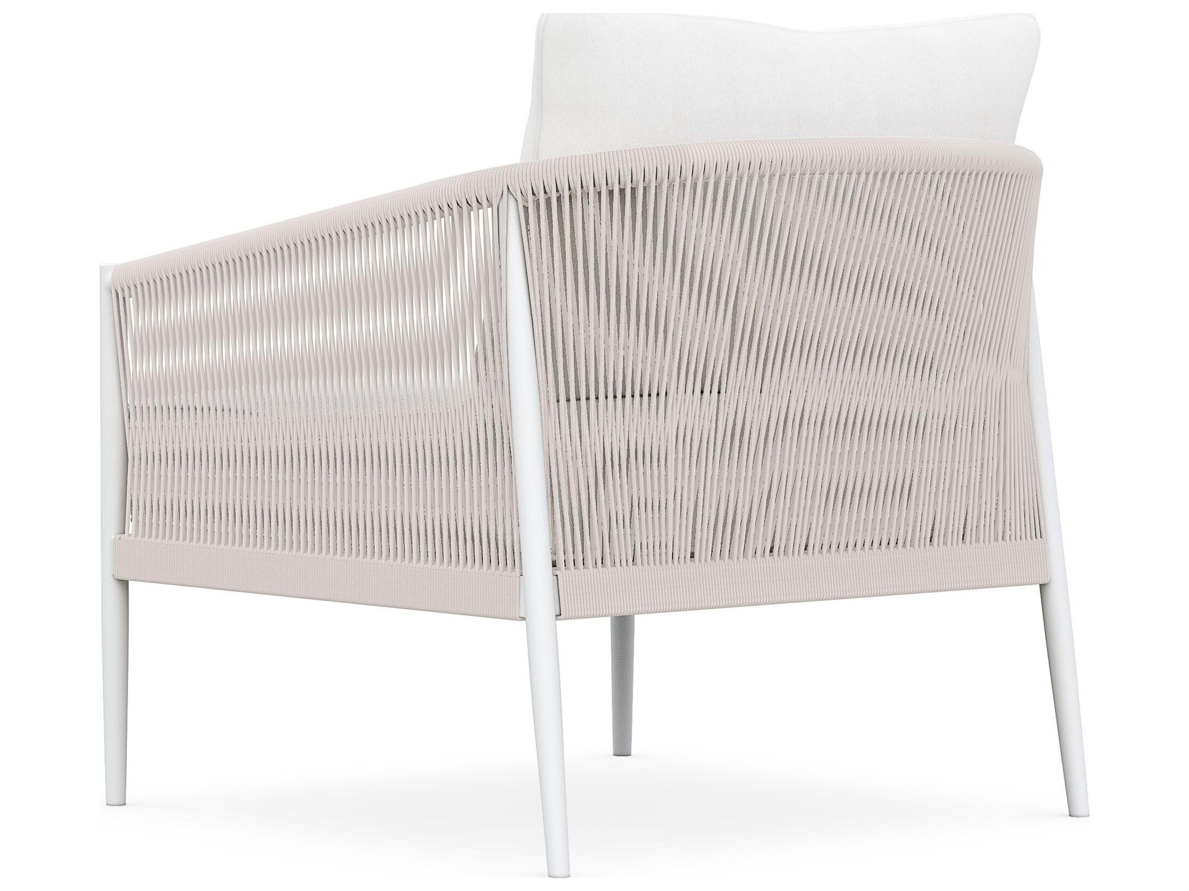 Azzurro Living Catalina Sand All-Weather Rope Lounge with Cloud Cushion