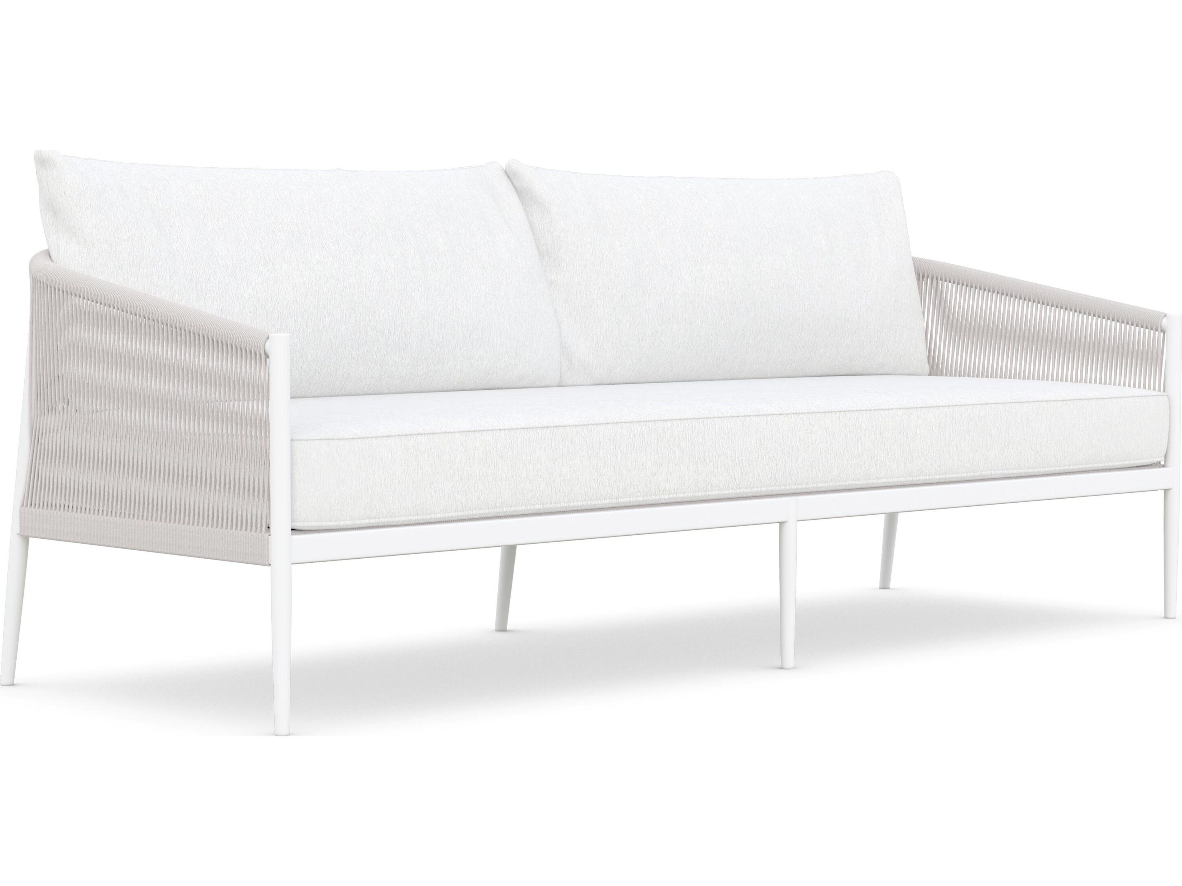 Catalina Sand All-Weather Rope Outdoor Sofa with Cloud Cushion