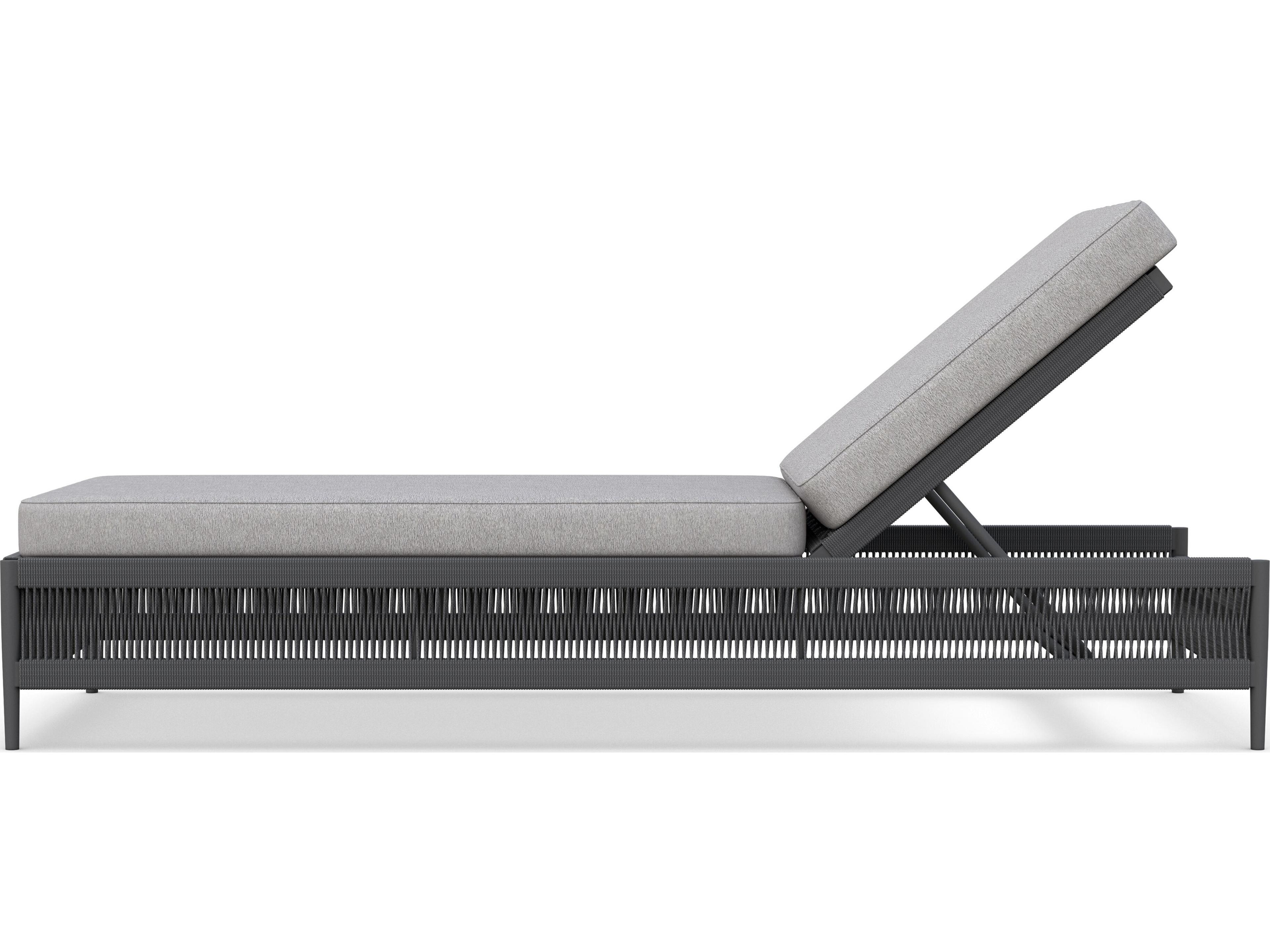 Azzurro Living Catalina Ash All-Weather Rope Outdoor Chaise Lounge with Fog Cushion