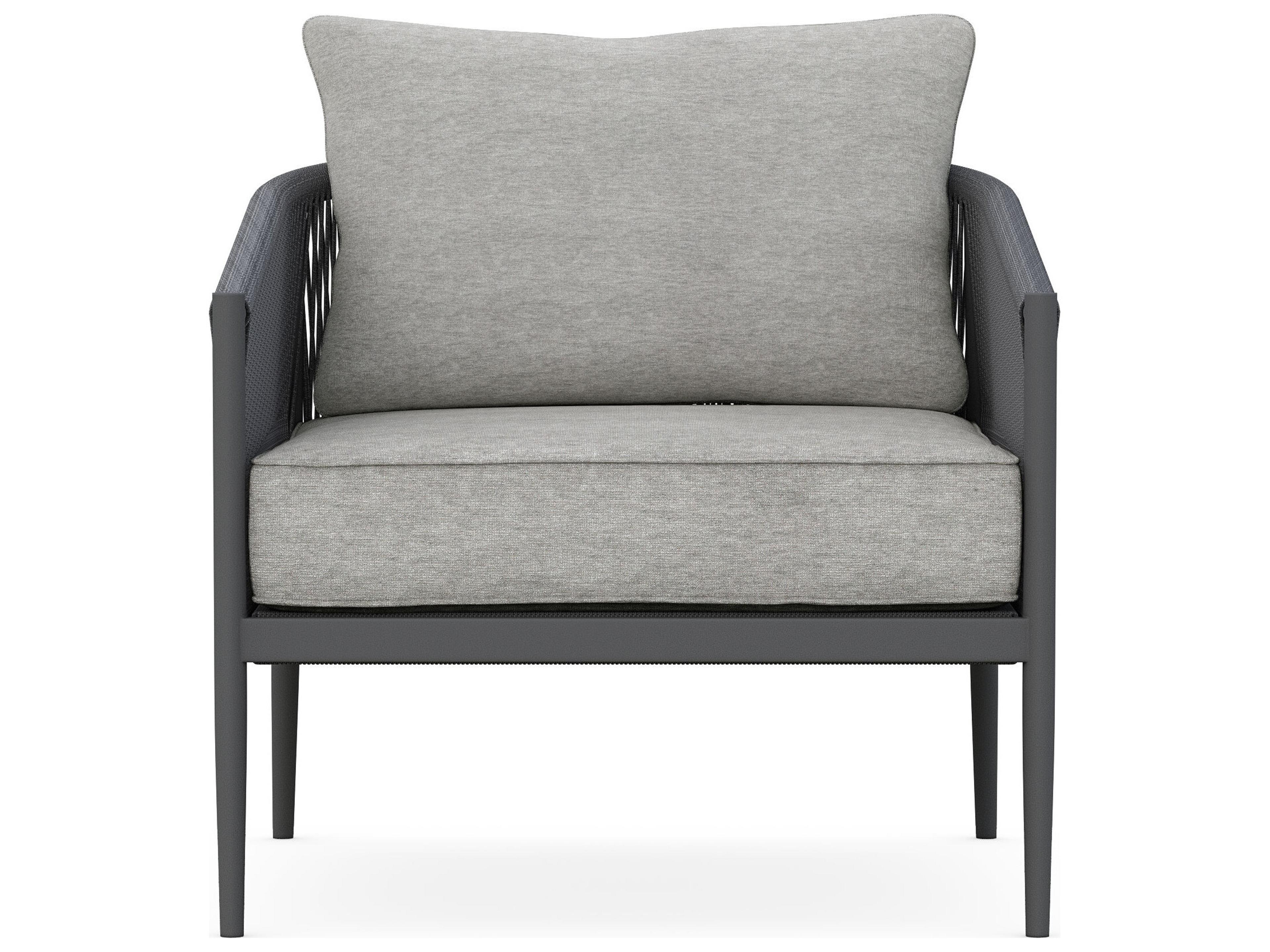 Azzurro Living Catalina Ash All-Weather Rope Patio Lounge Chair with Fog Cushion