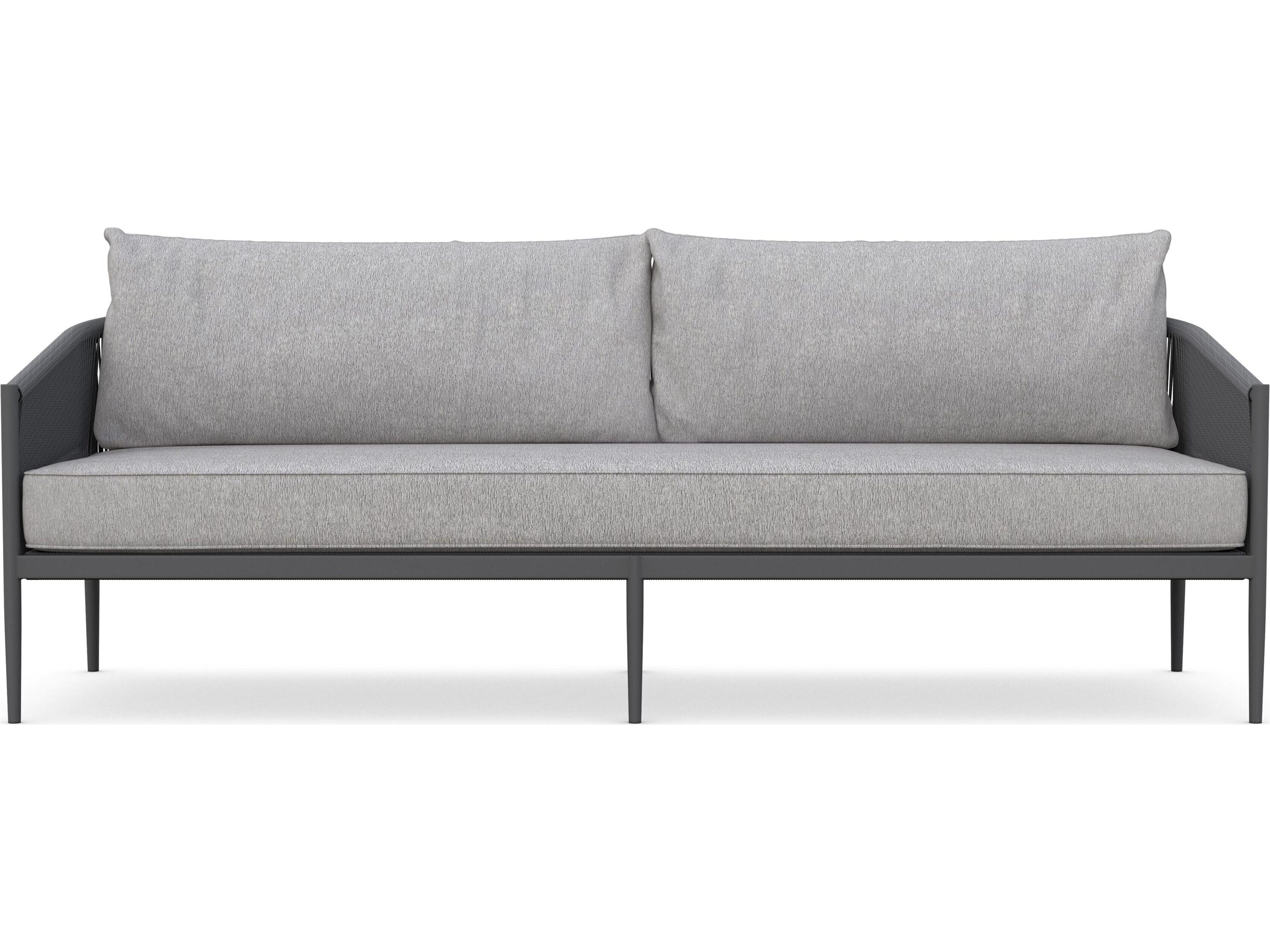 Azzurro Living Catalina Ash All-Weather Rope Outdoor Patio Sofa with Fog Cushion