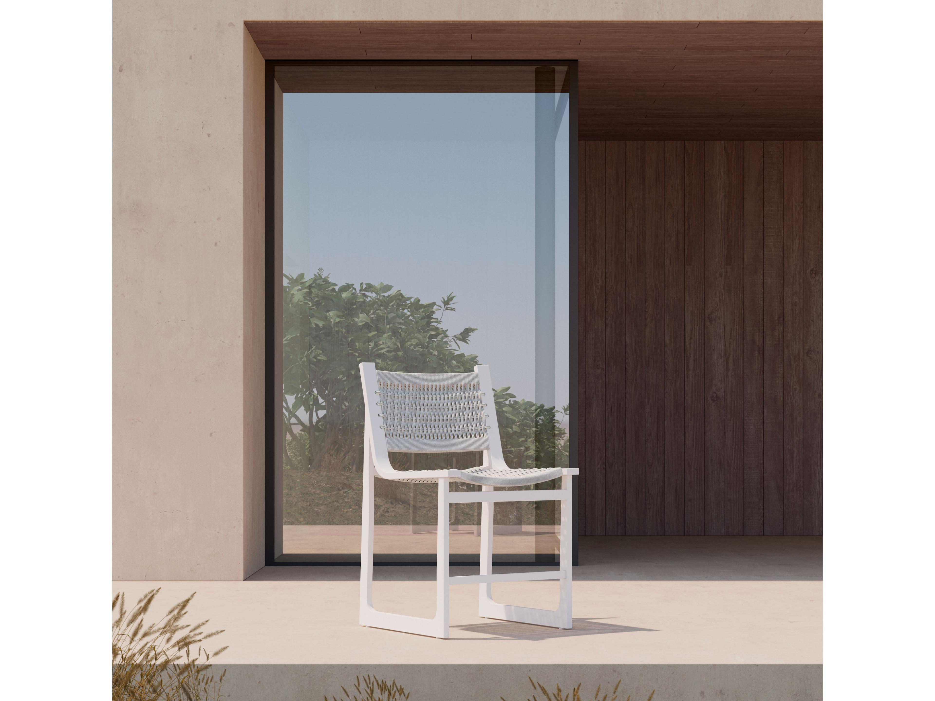 Azzurro Living Cozumel Aluminum Wicker Counter Stool