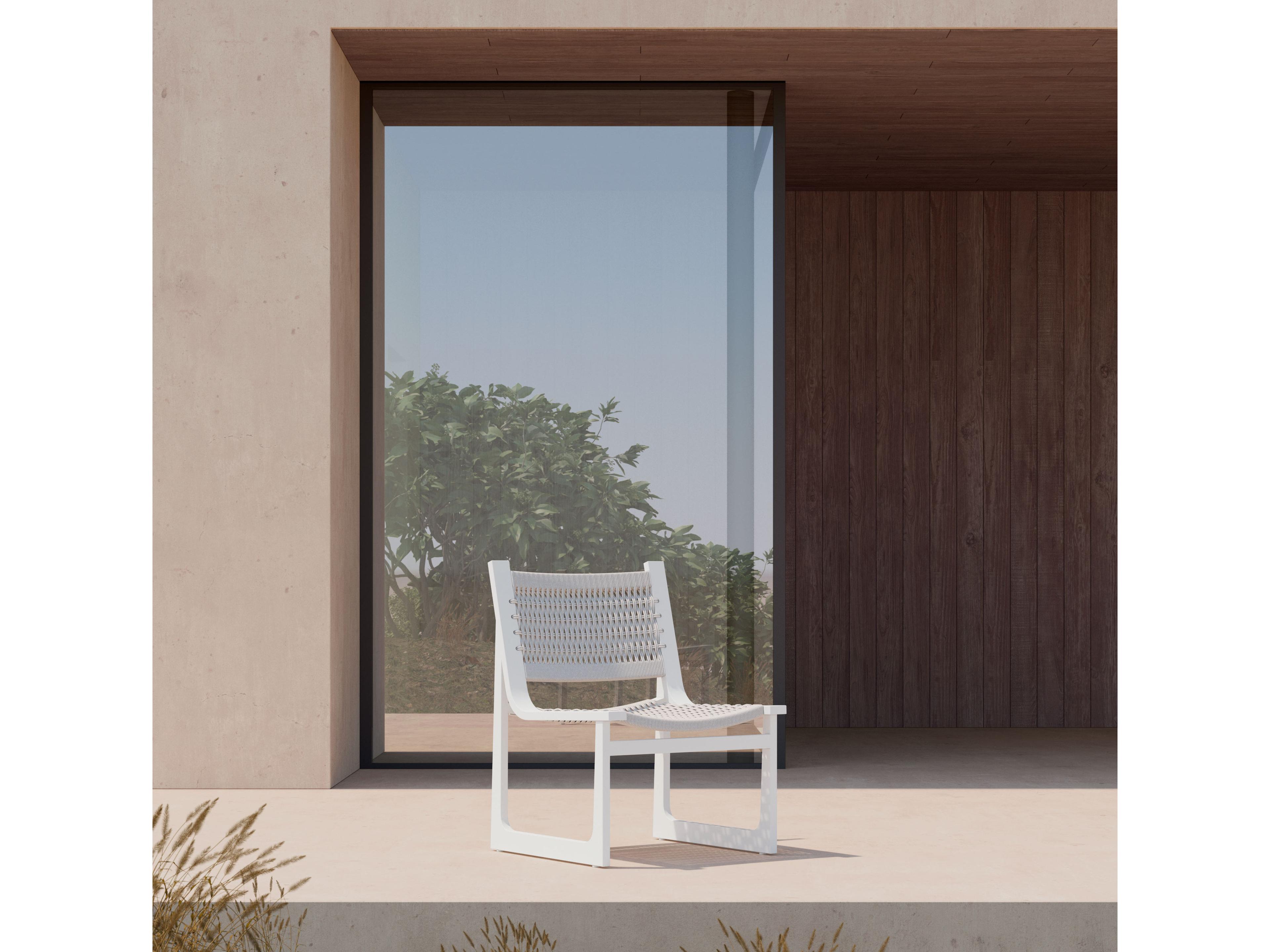 Azzurro Living Cozumel Aluminum Wicker Dining Chair Set of 2