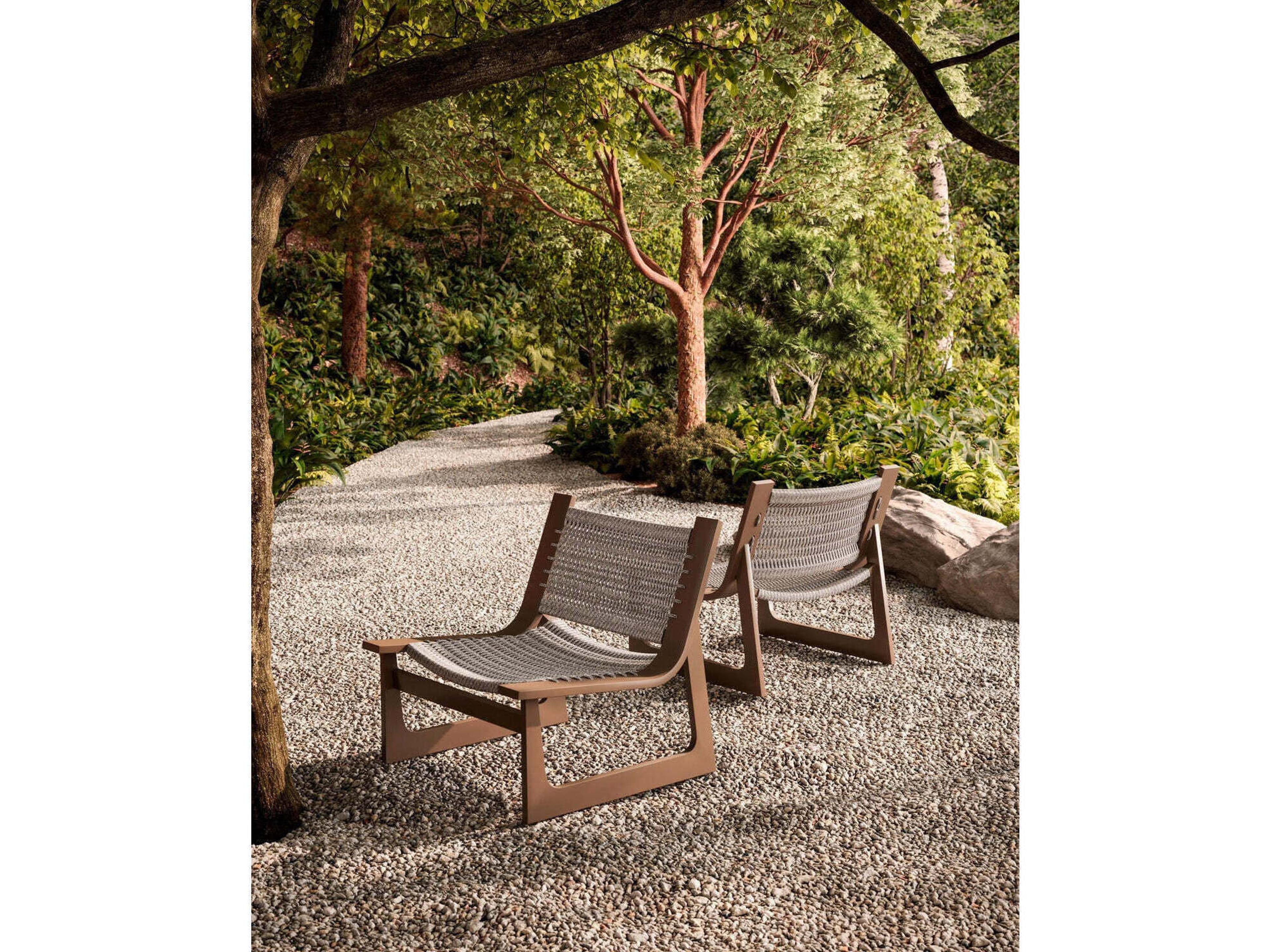 Azzurro Living Cozumel Aluminum Rope Lounge Chair Set of 2