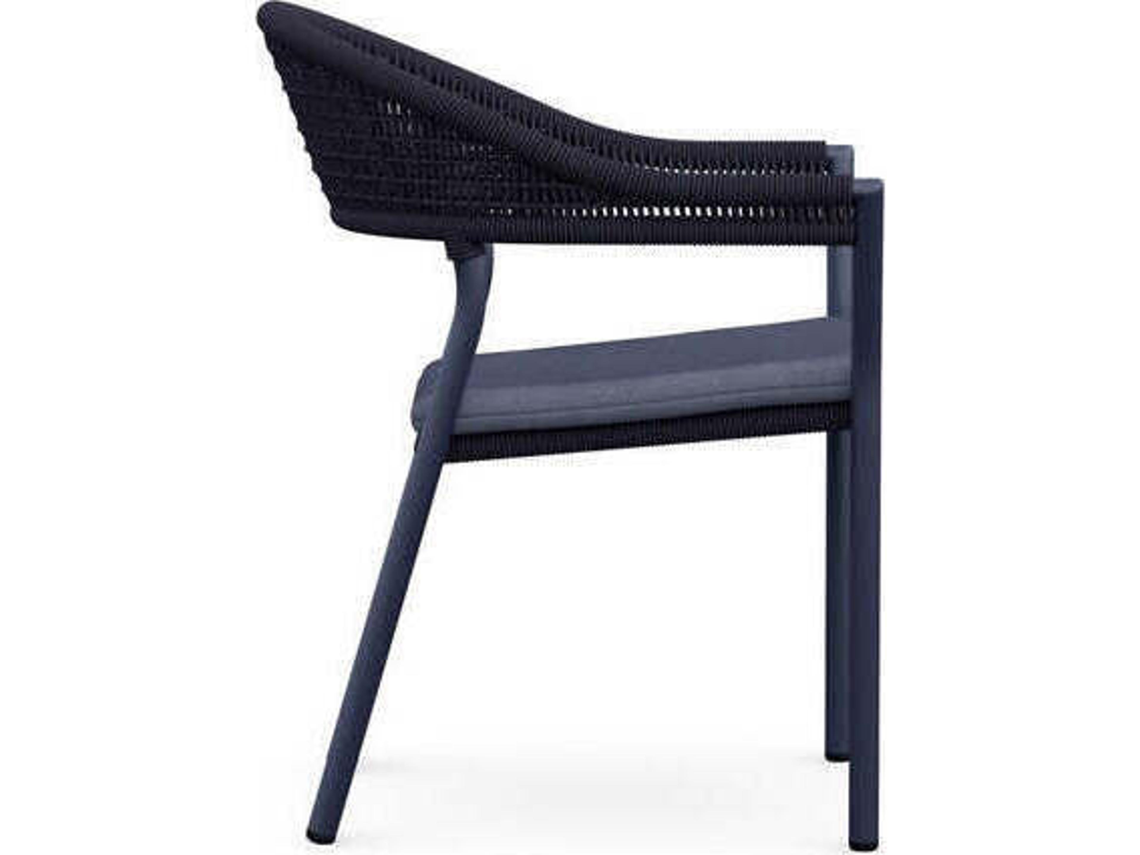 Azzurro Living Crete Aluminum Cushion Dining Chair Set of 6