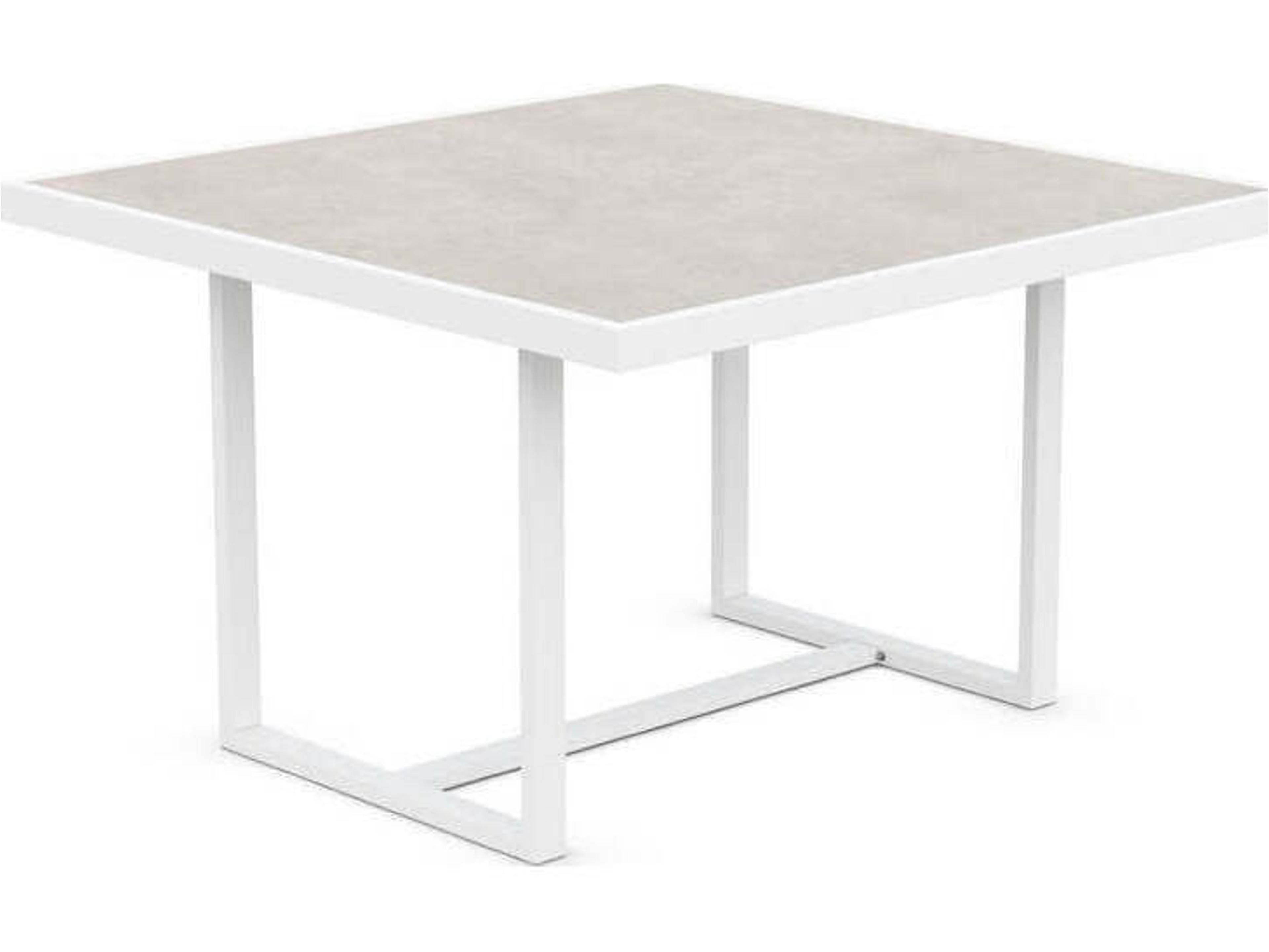 Pavia 48-Inch Square Outdoor Dining Table with Dekton Top